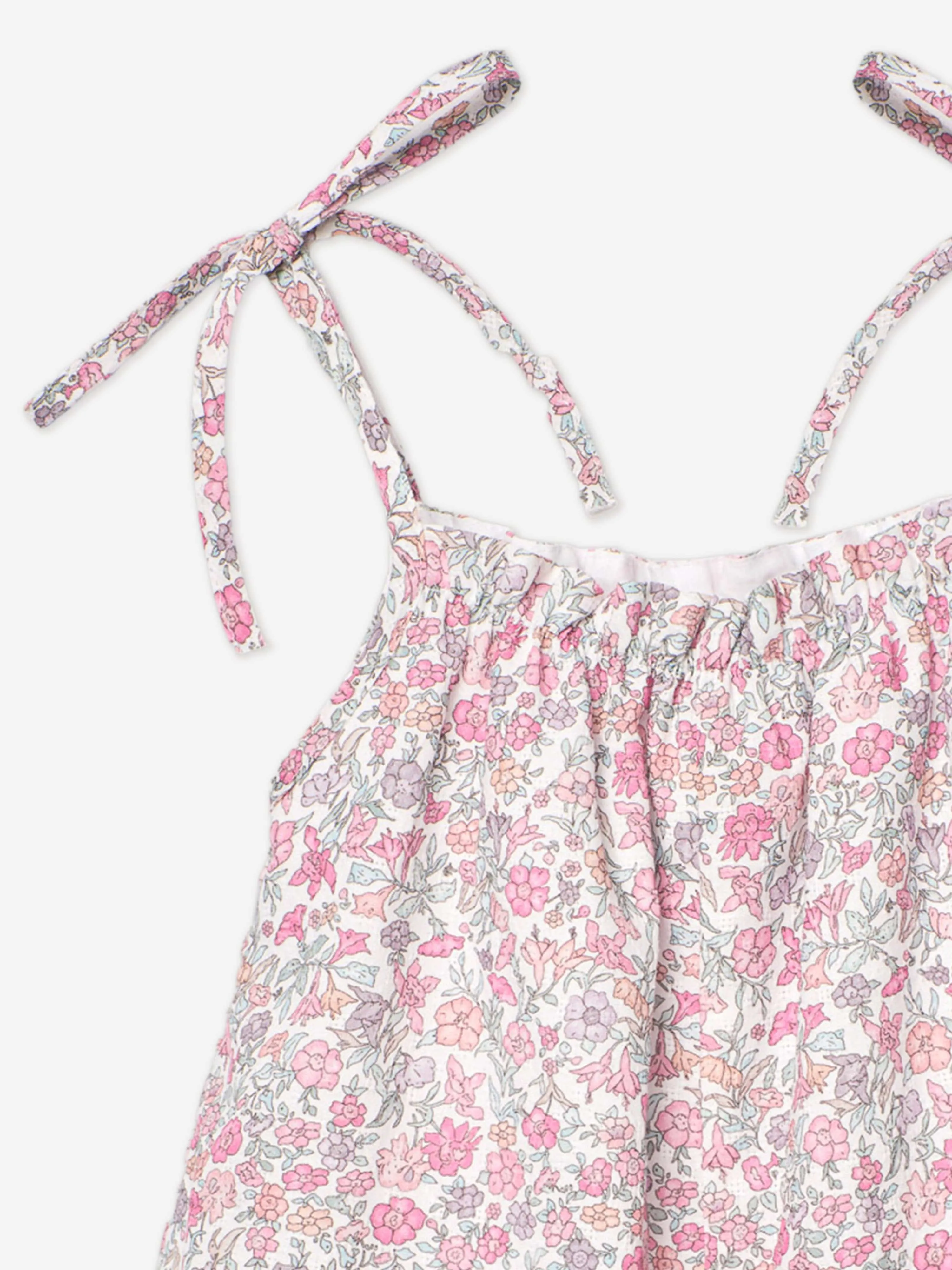 Combinaison Florale pour Bébé Fille en Rose