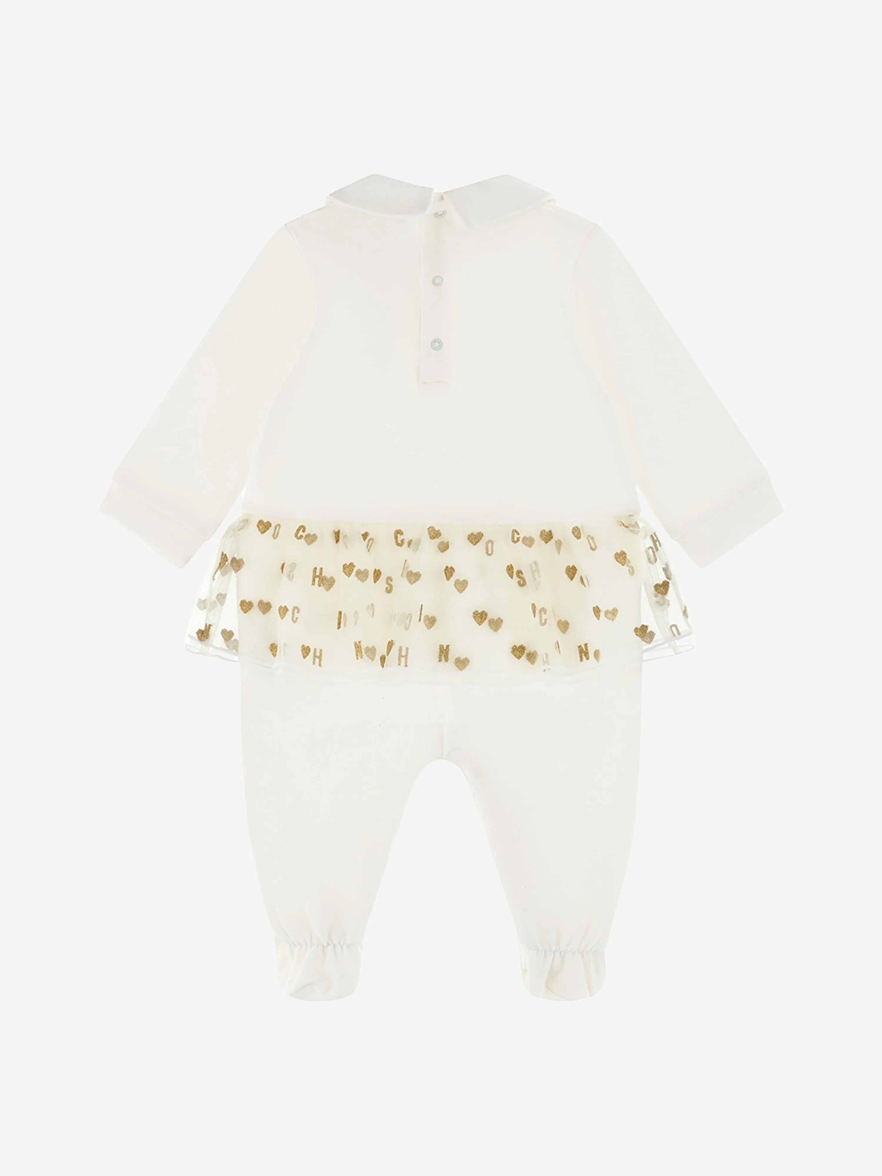 Ensemble Cadeau Body Cœur pour Bébé Fille en Ivoire