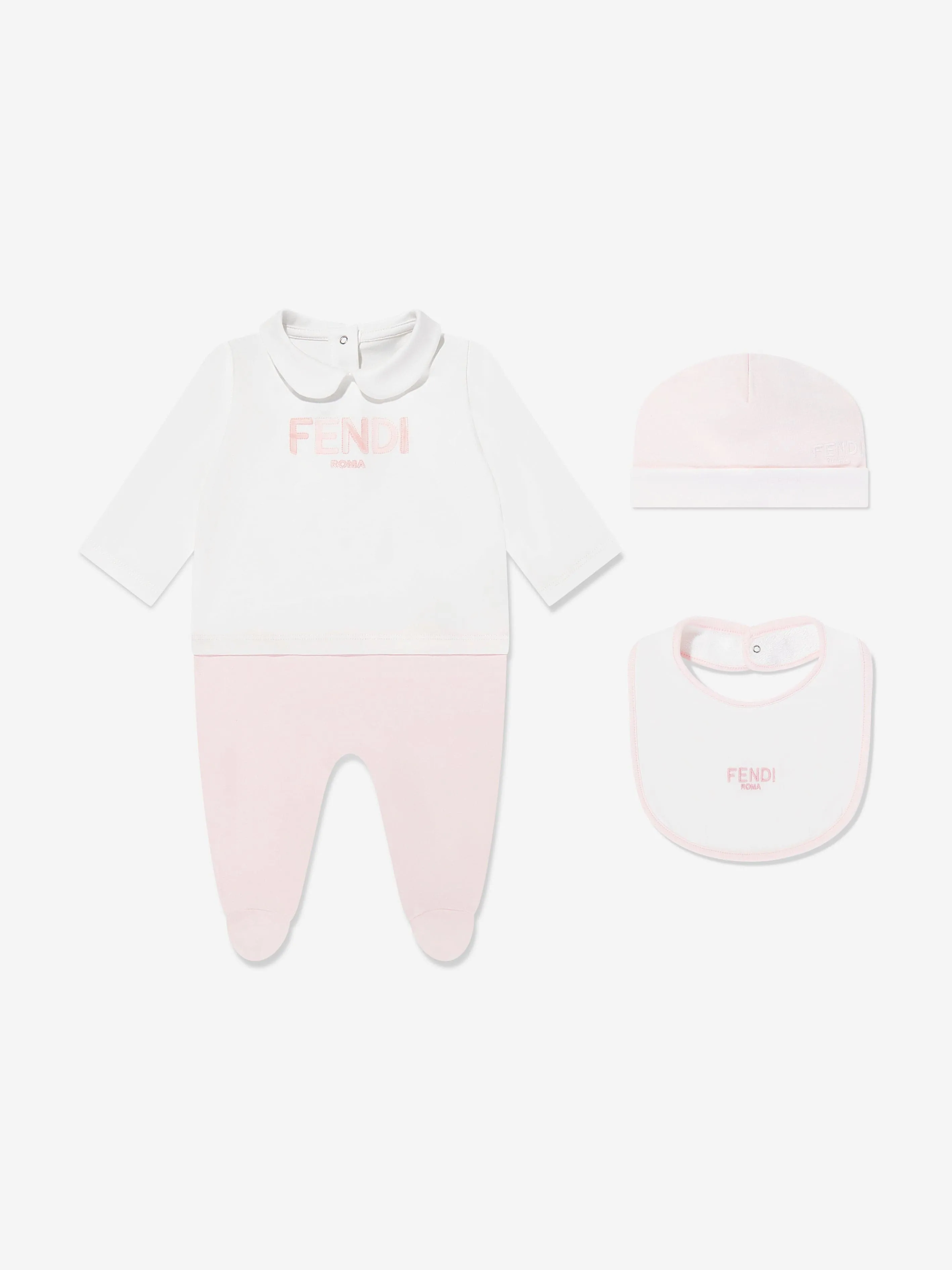 Ensemble Babygrow avec Logo pour Filles en Rose