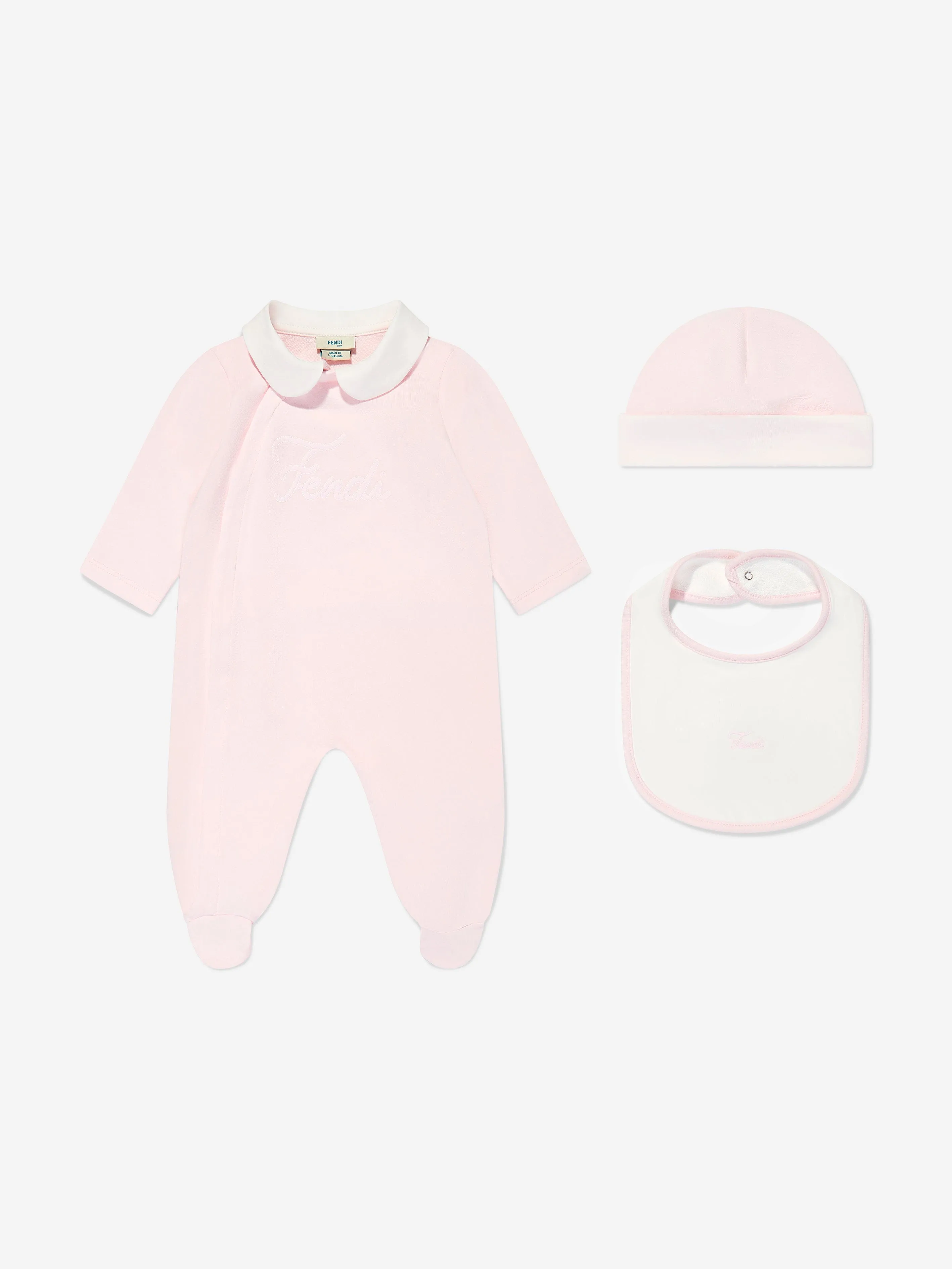 Ensemble Babygrow avec Logo pour Filles en Rose