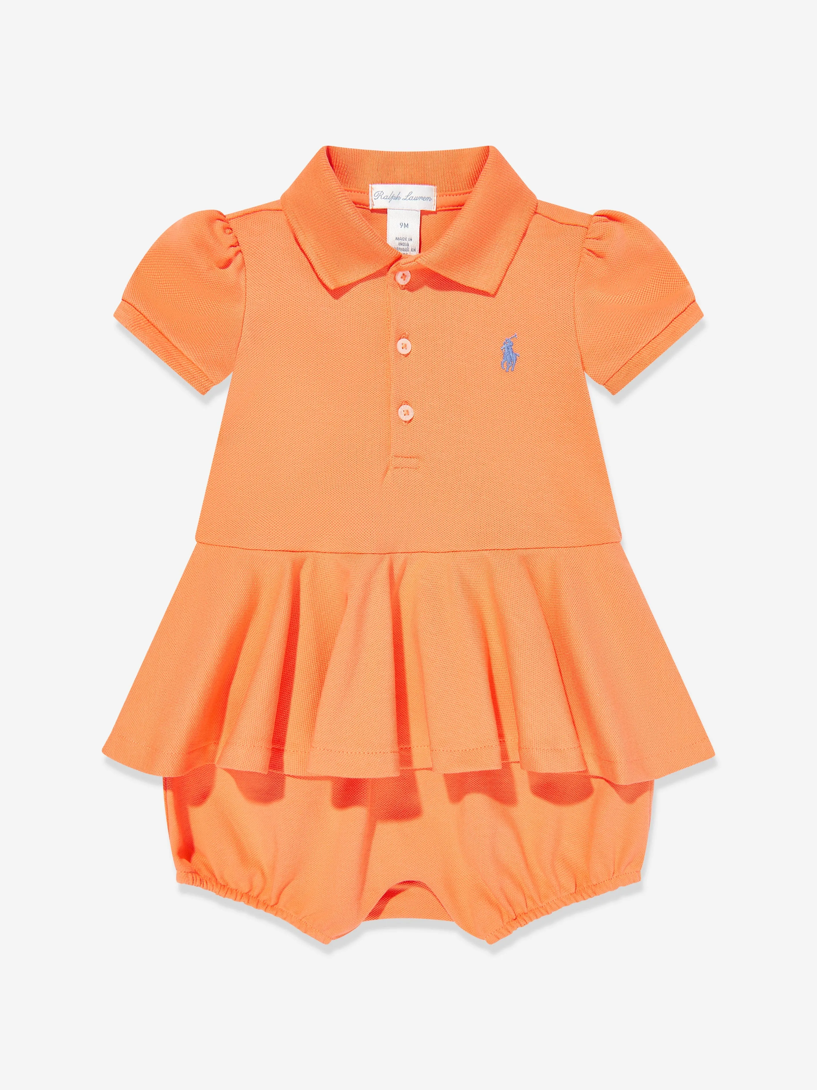 Combinaison Peplum pour Bébé Fille en Orange