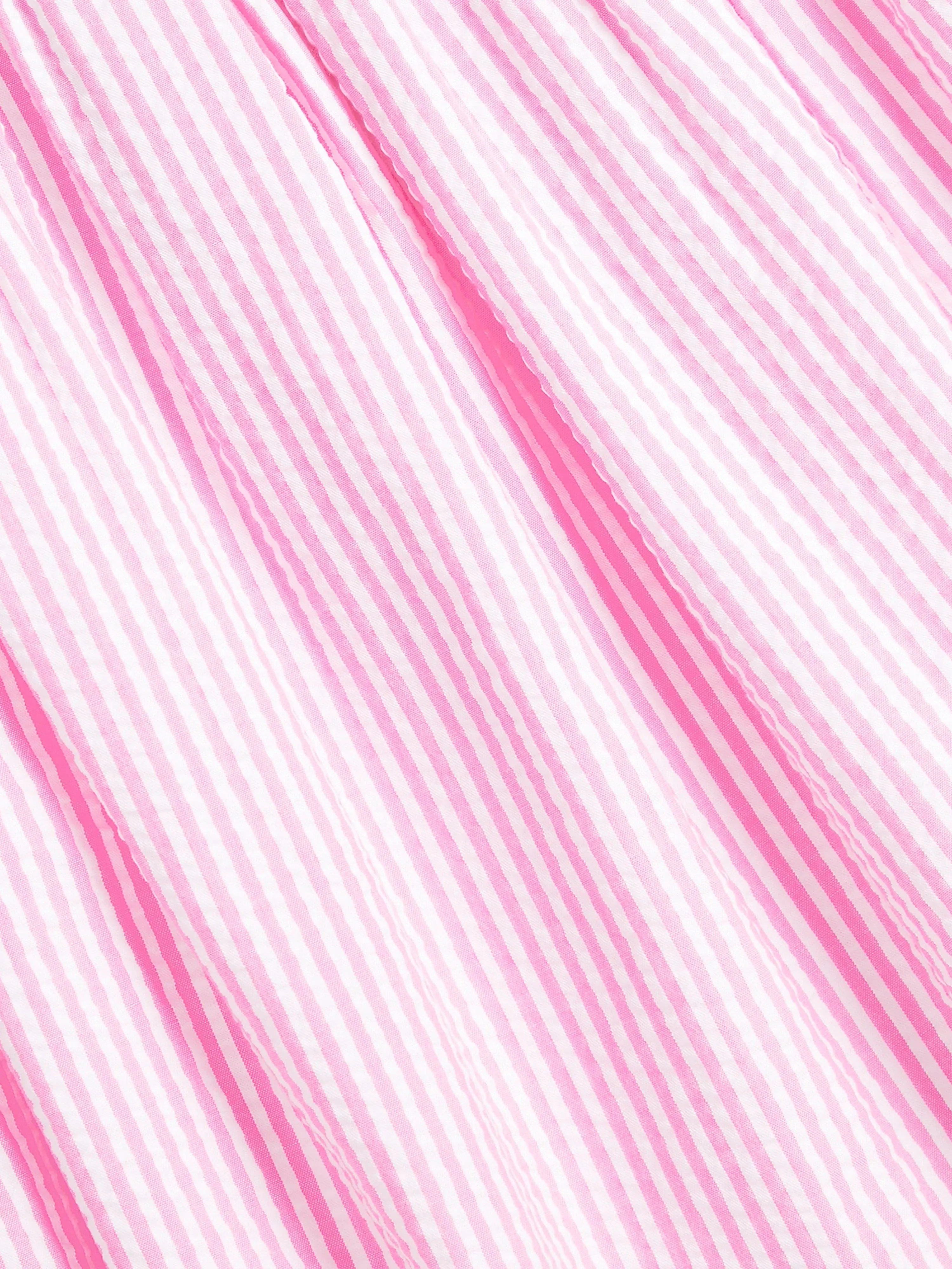 Barboteuse à rayures pour bébé fille en rose