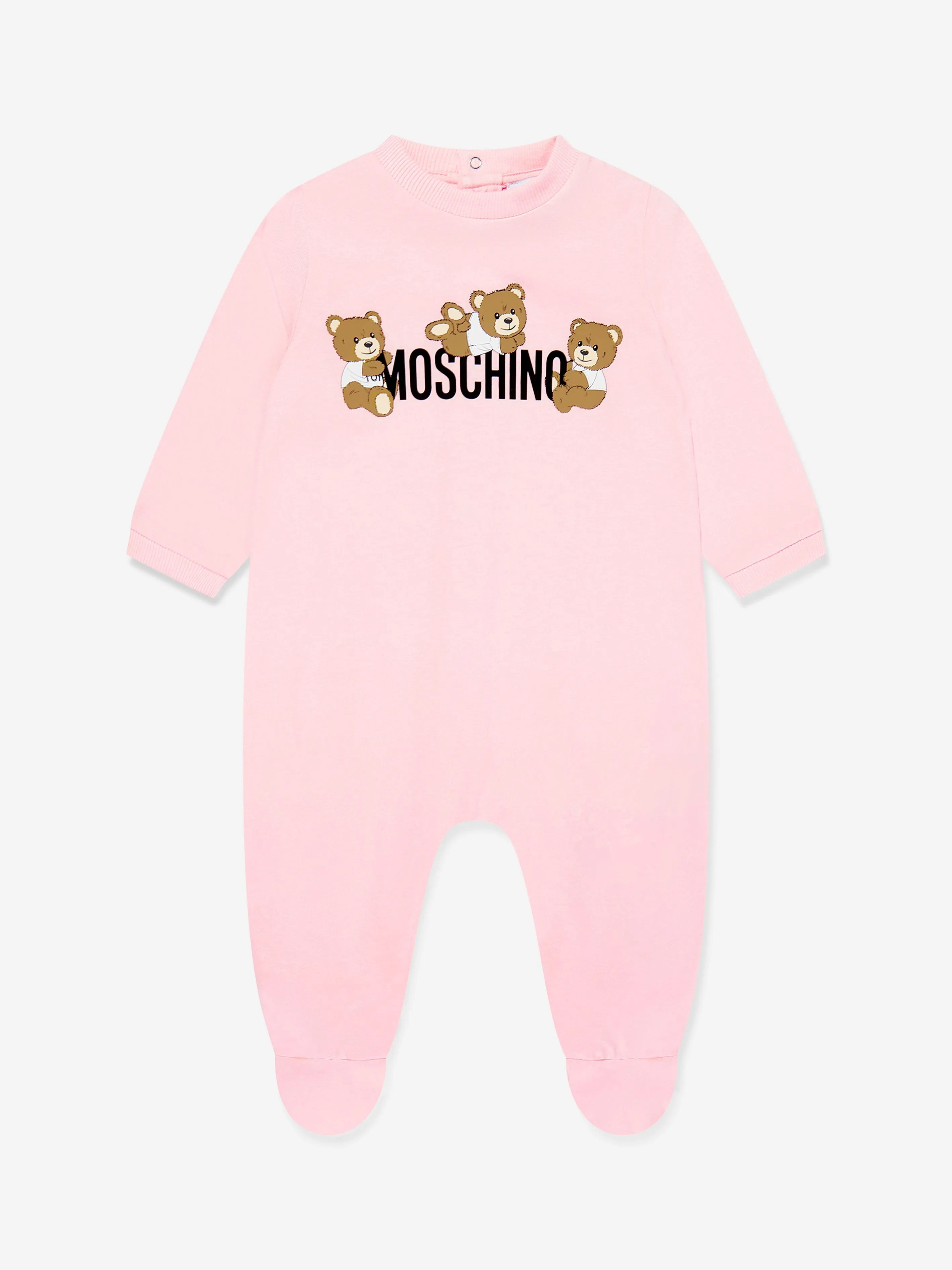 Ensemble Grenouillère avec Logo Ours en Peluche pour Fille en Rose