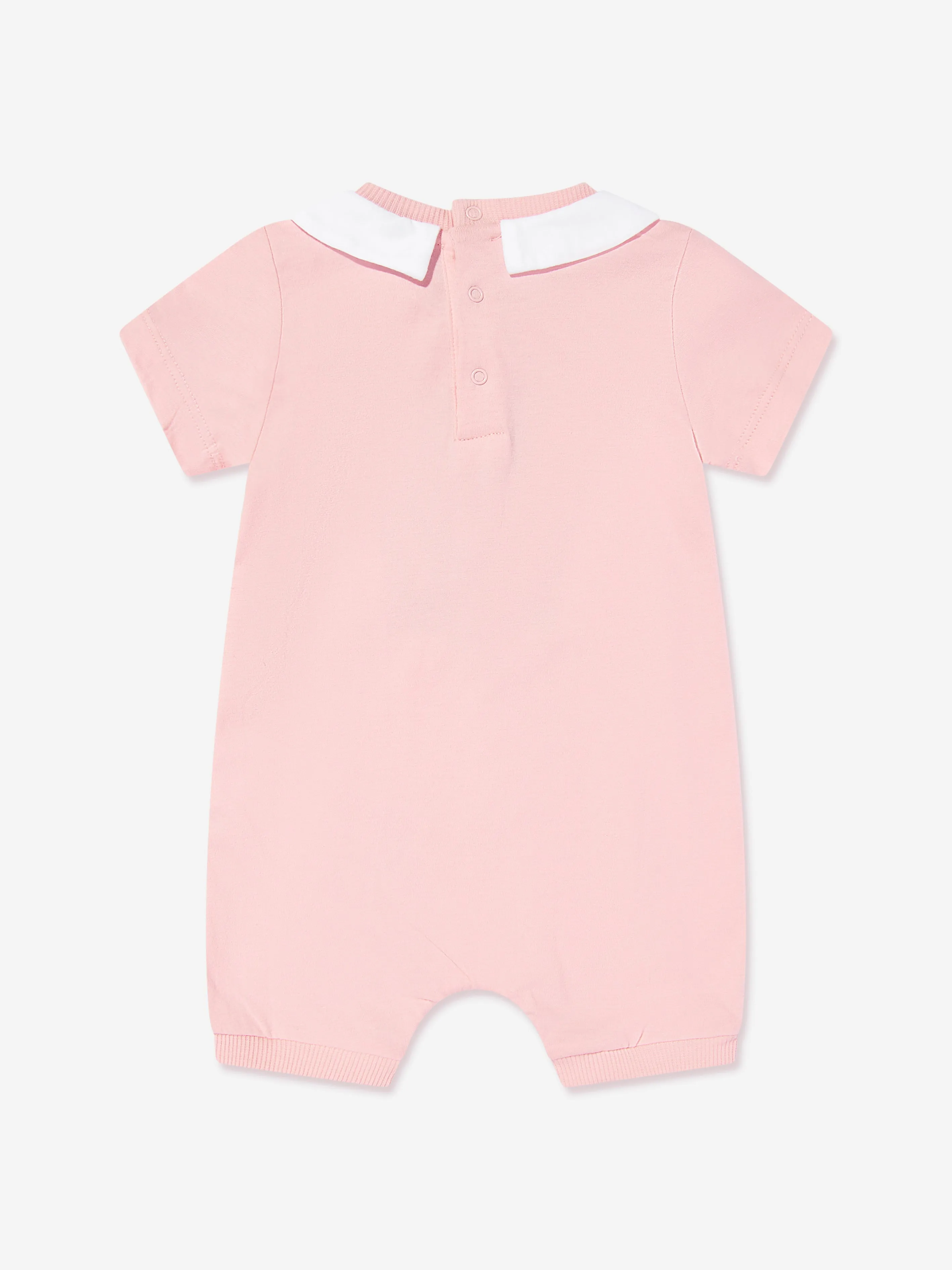 Barboteuse avec Logo Ours en Peluche pour Fille en Rose