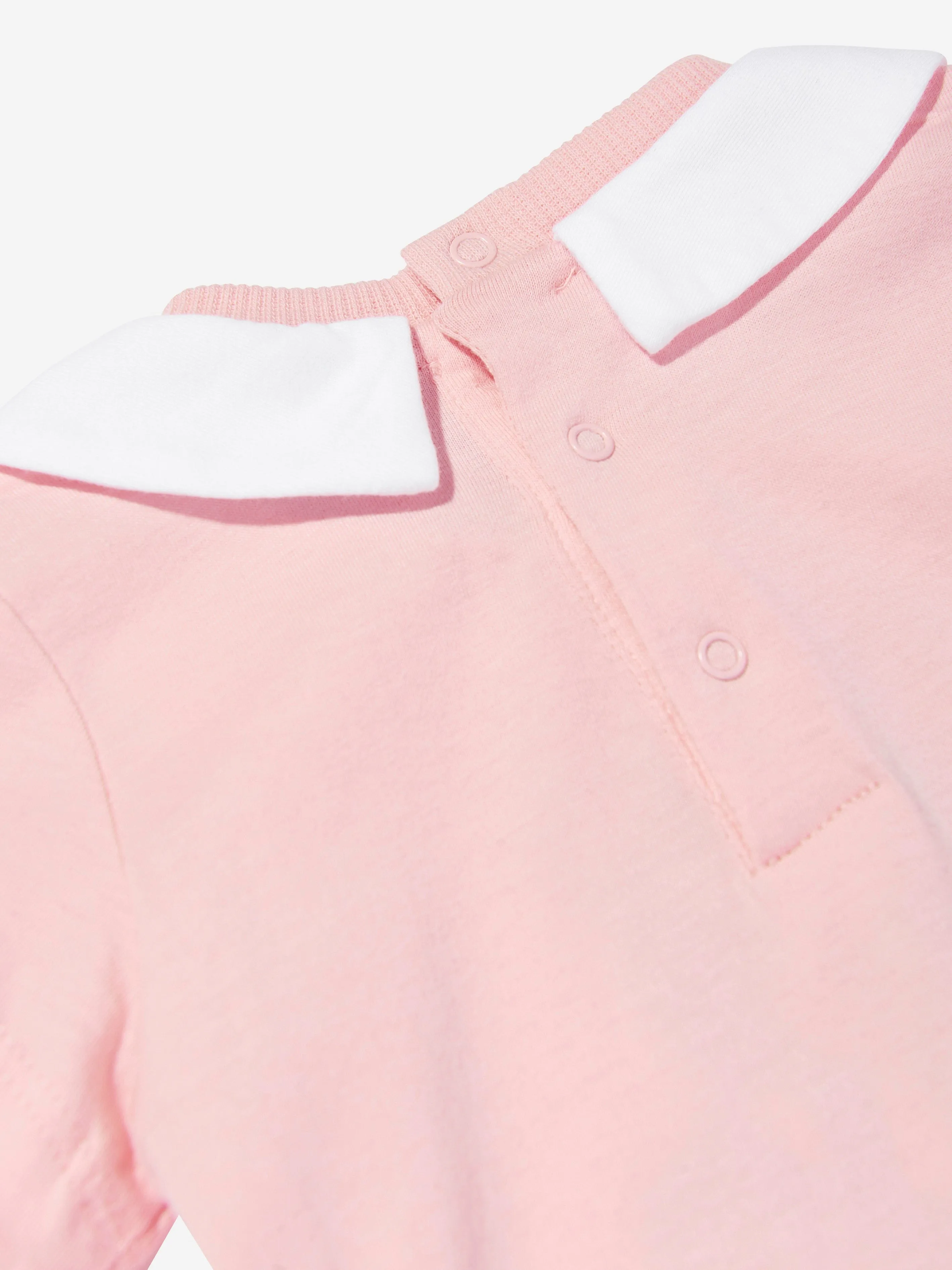 Barboteuse avec Logo Ours en Peluche pour Fille en Rose
