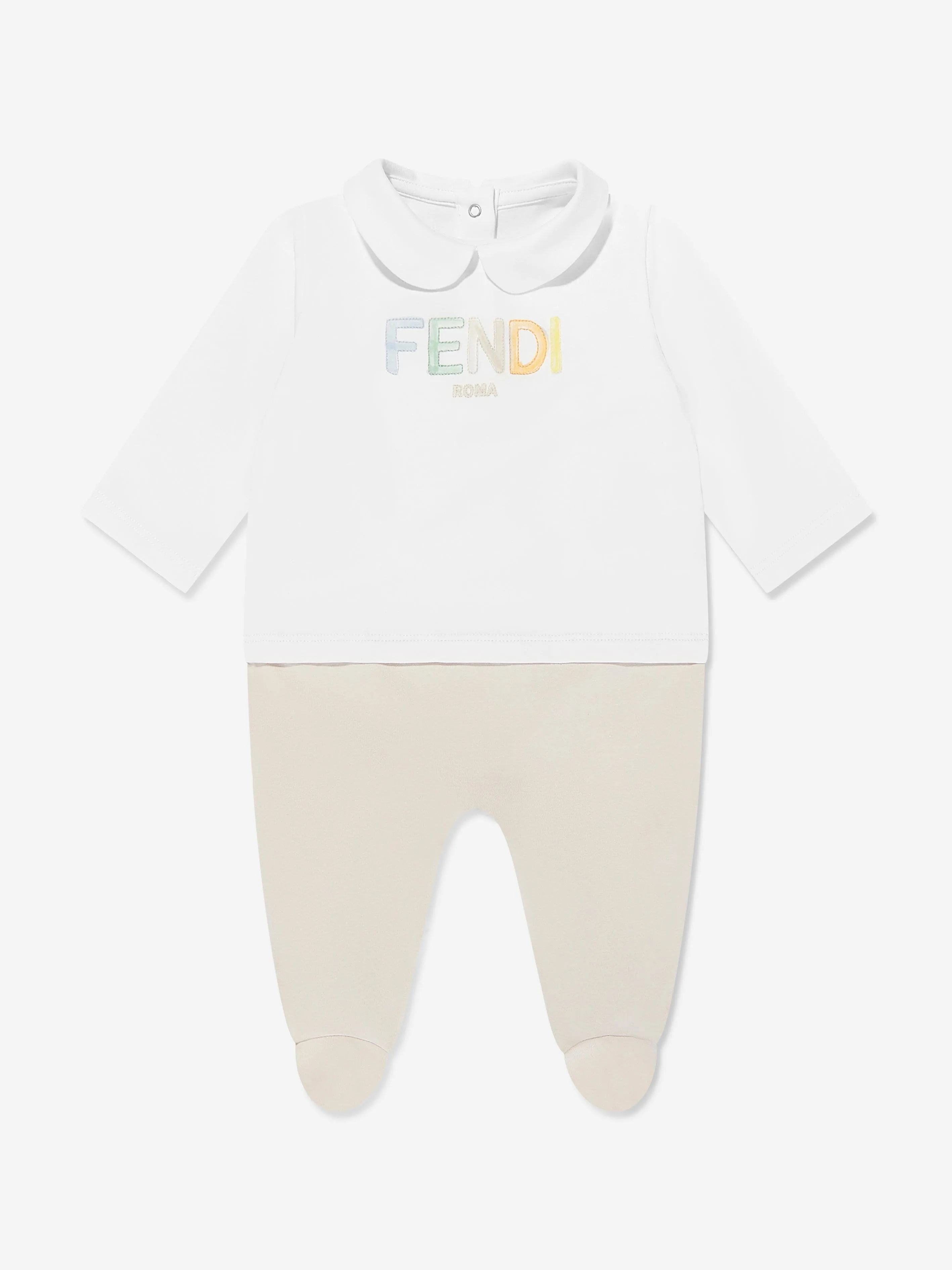 Ensemble Babygrow avec logo bébé en beige