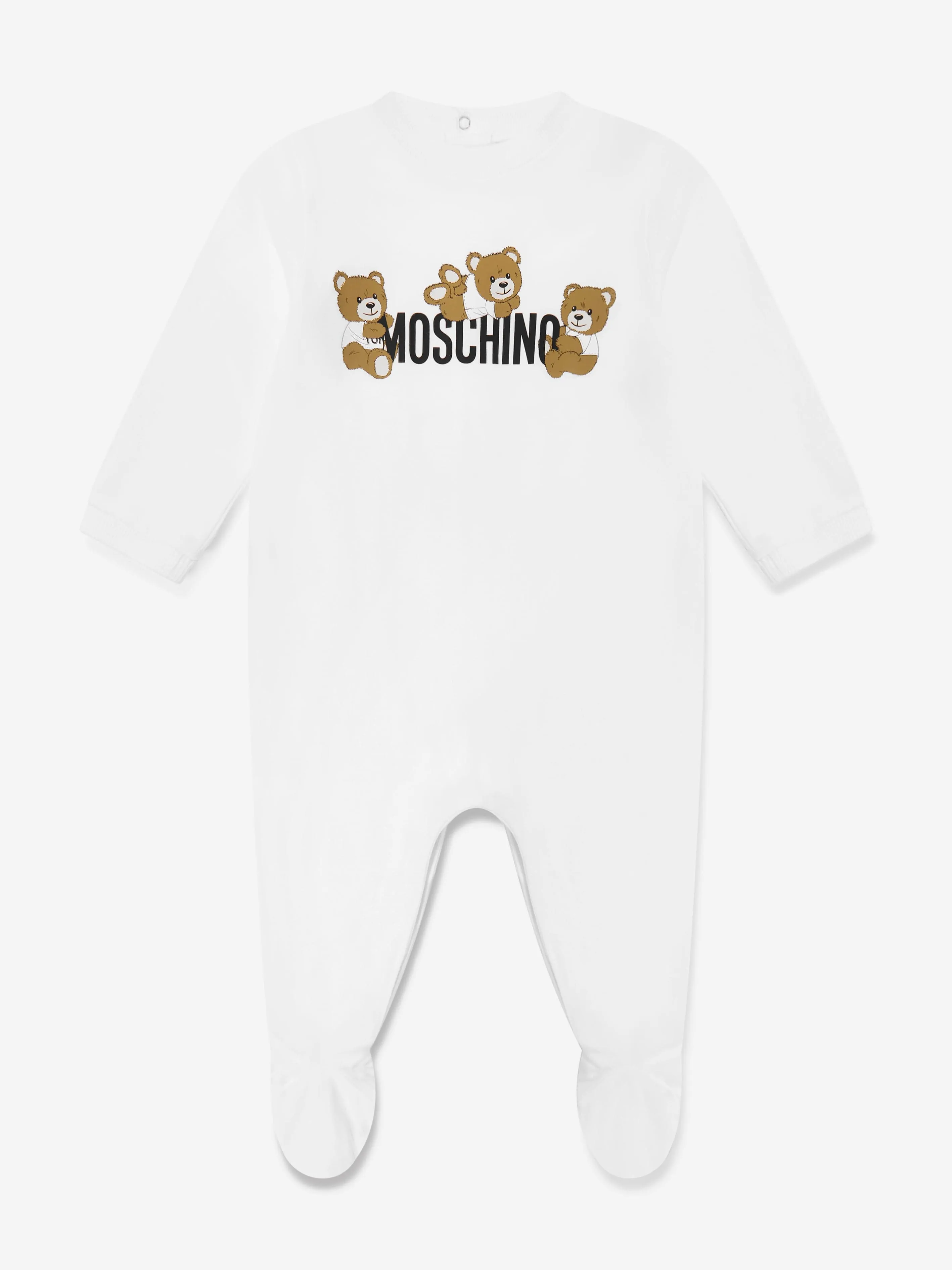 Ensemble Babygrow Logo Nounours Bébé en Blanc