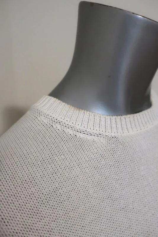 Balenciaga Haut en Coton Tricoté Blanc Taille 36 Pull sans Manches