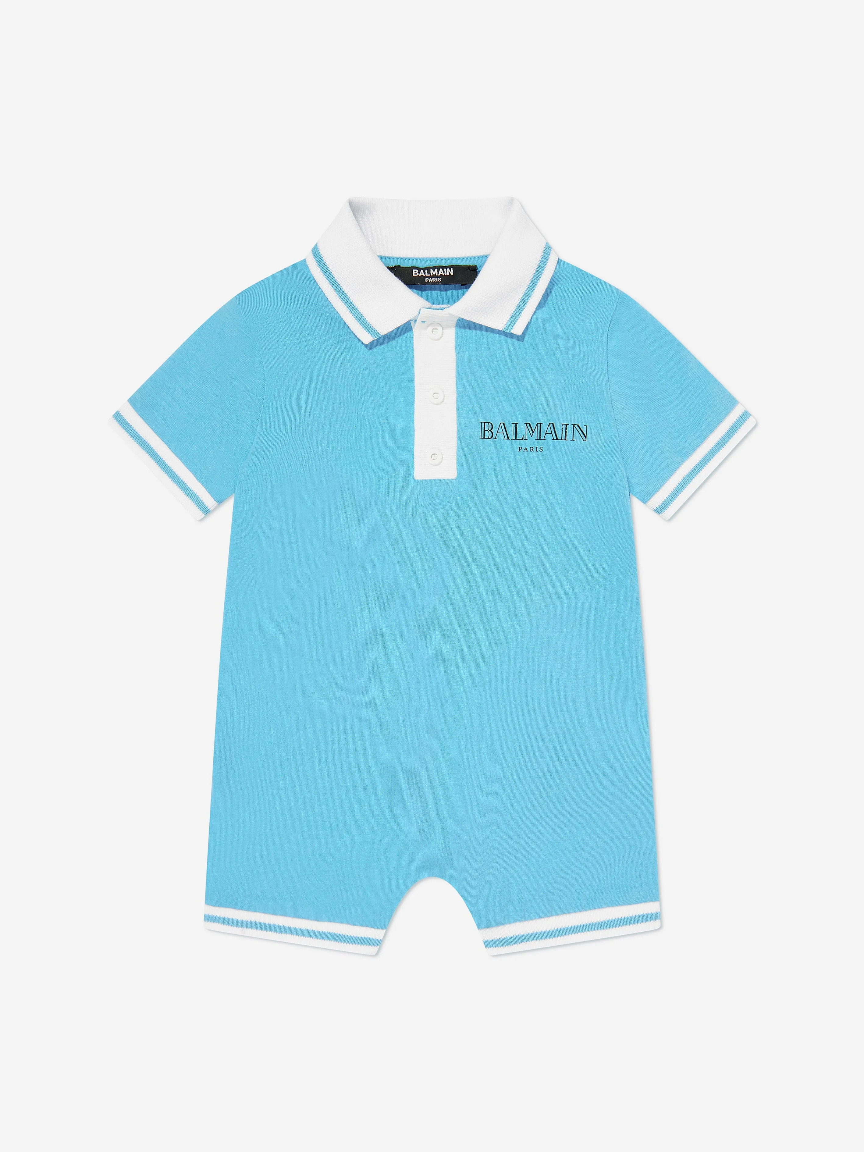 Bébé Garçon Balmain Combinaison Polo en Bleu
