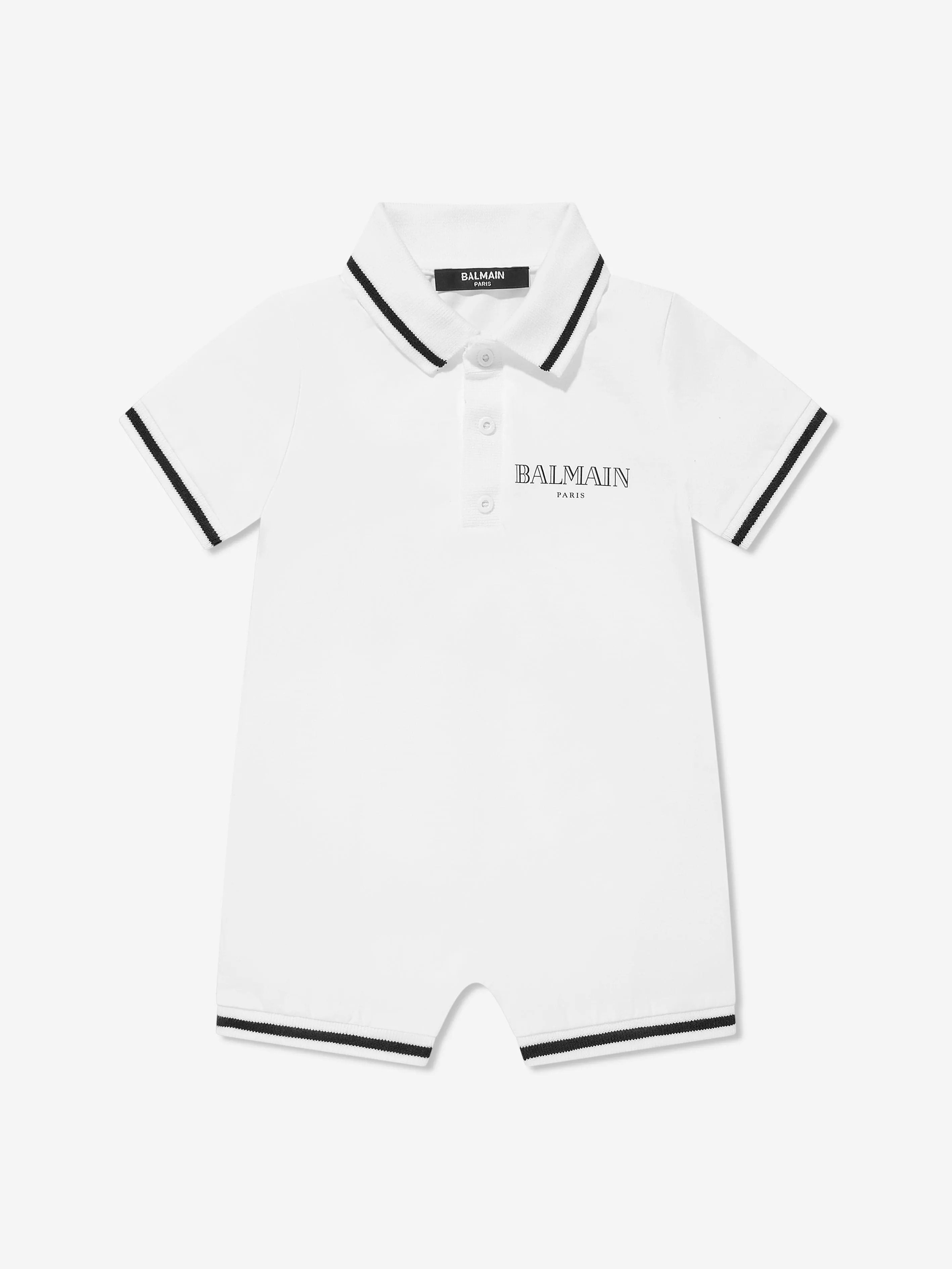 Bébé Garçon Combinaison Polo Balmain en Blanc