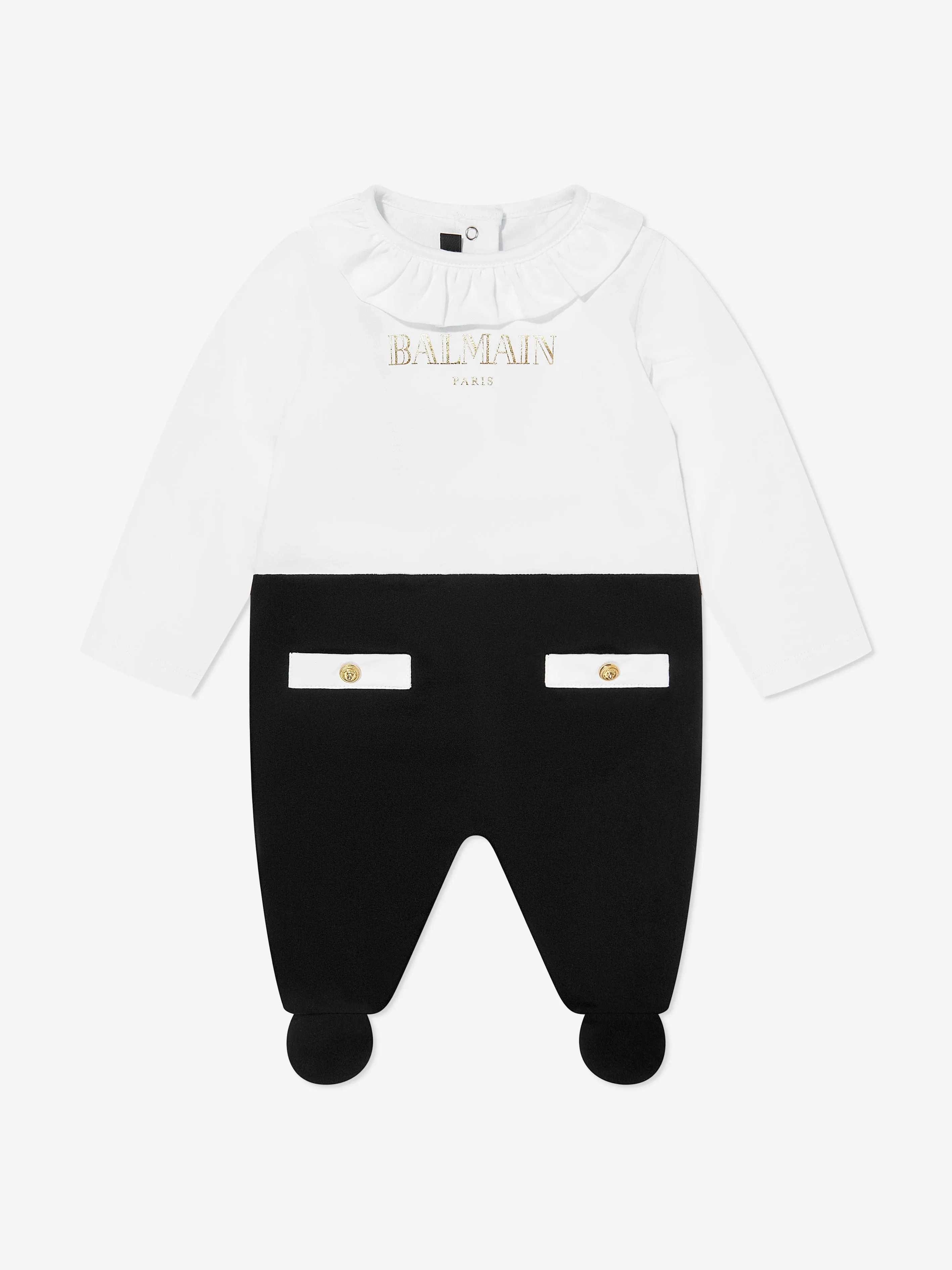 Ensemble Cadeau Body pour Bébé Fille Balmain en Blanc
