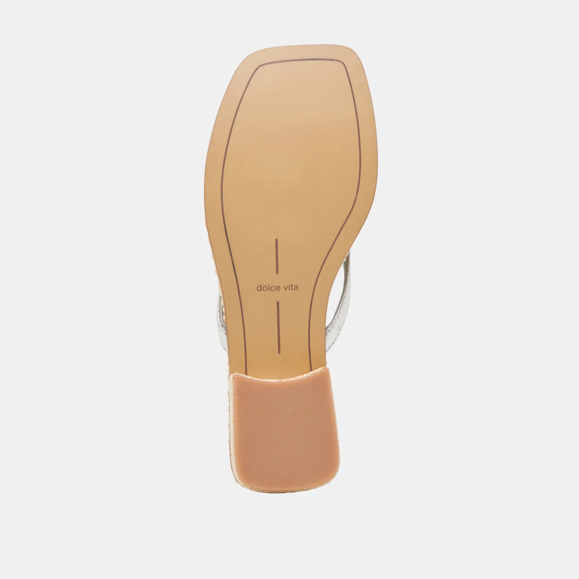 SANDALES BARTY EN CUIR MÉTALLISÉ ARGENT