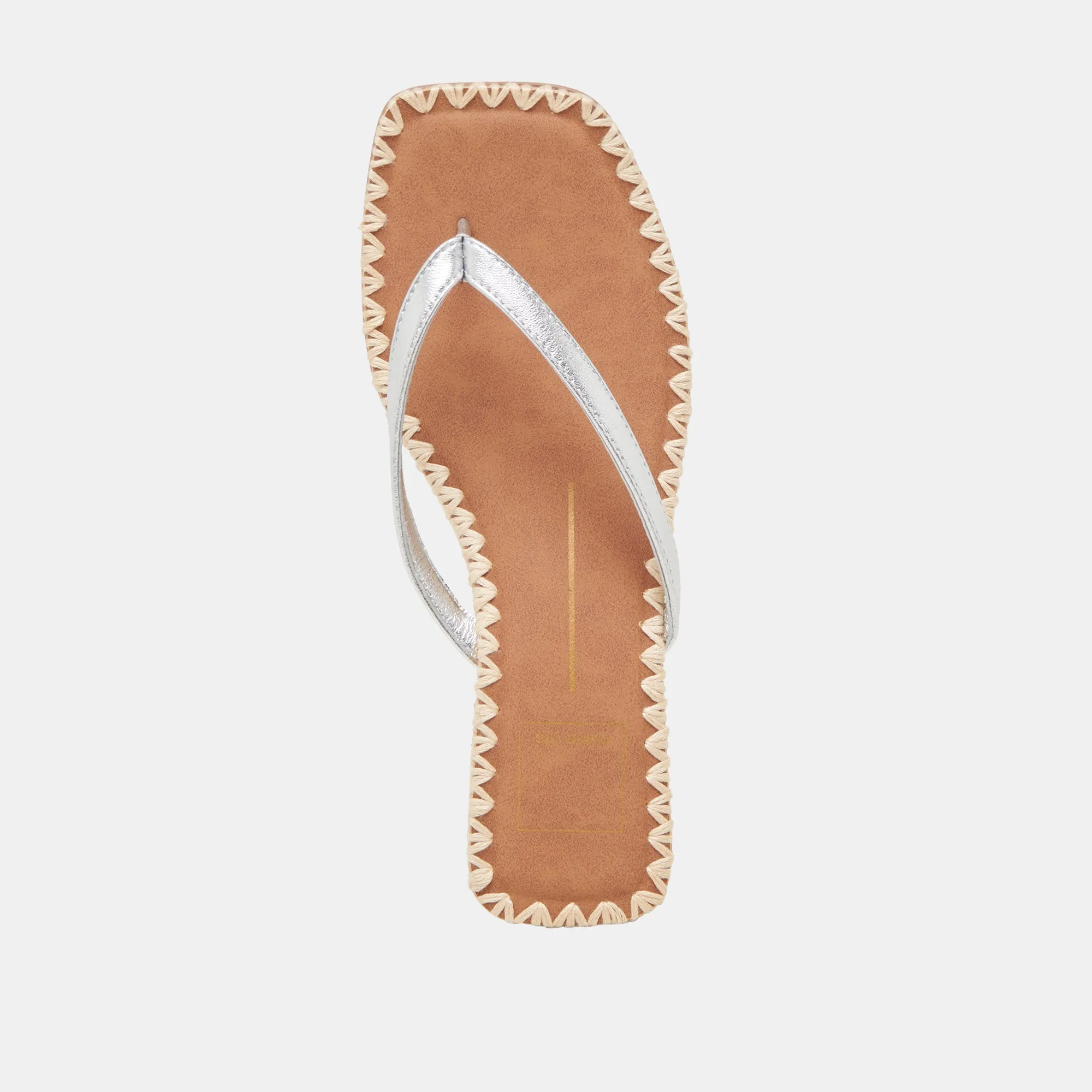 SANDALES BARTY EN CUIR MÉTALLISÉ ARGENT