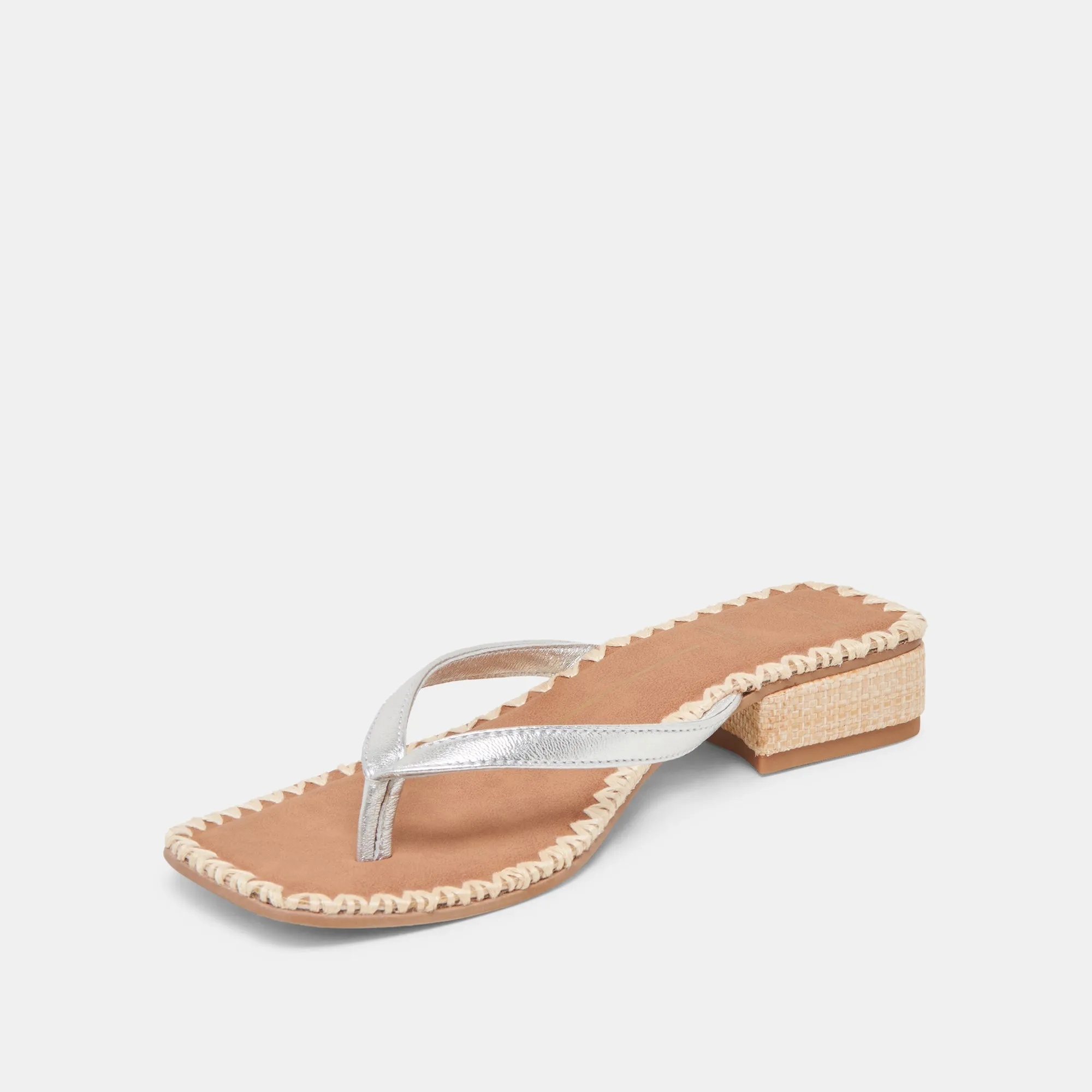 SANDALES BARTY EN CUIR MÉTALLISÉ ARGENT