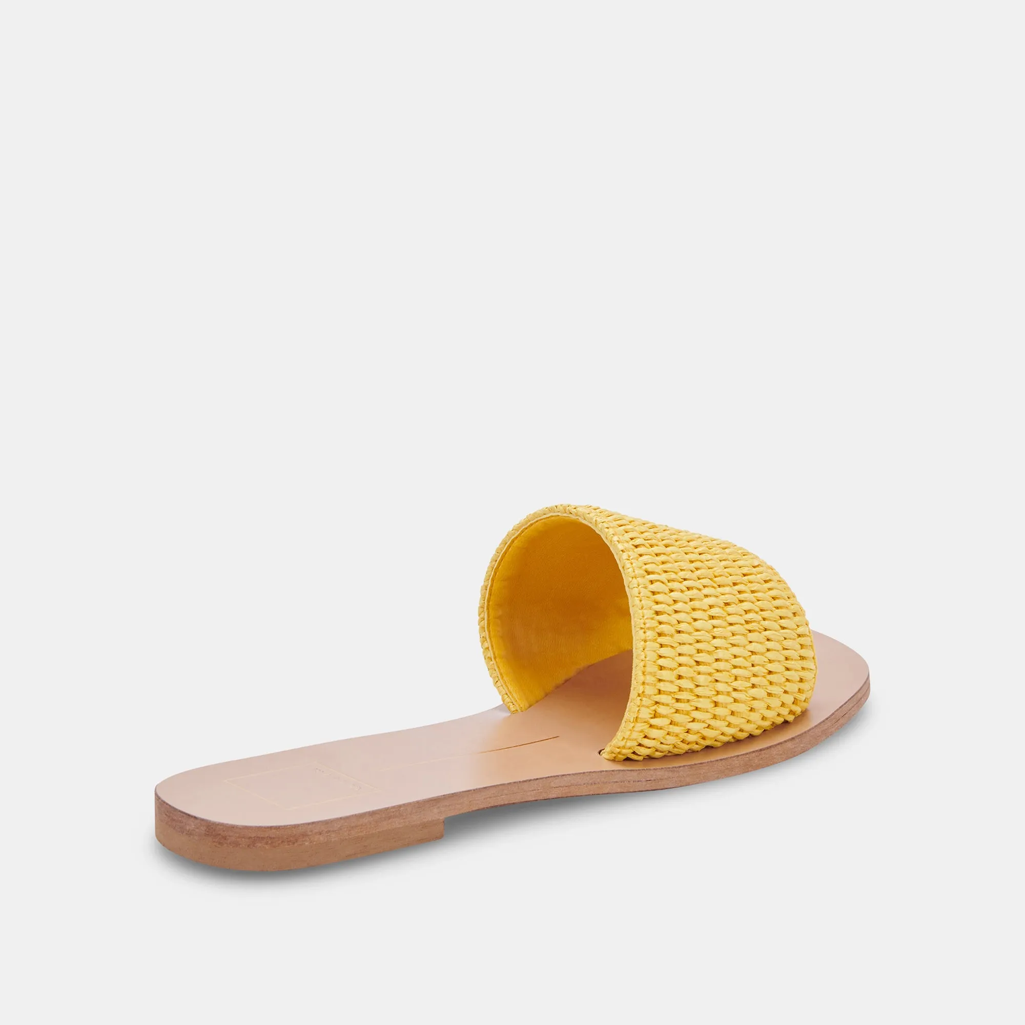 SANDALES BELLE EN RAFFIA JAUNE