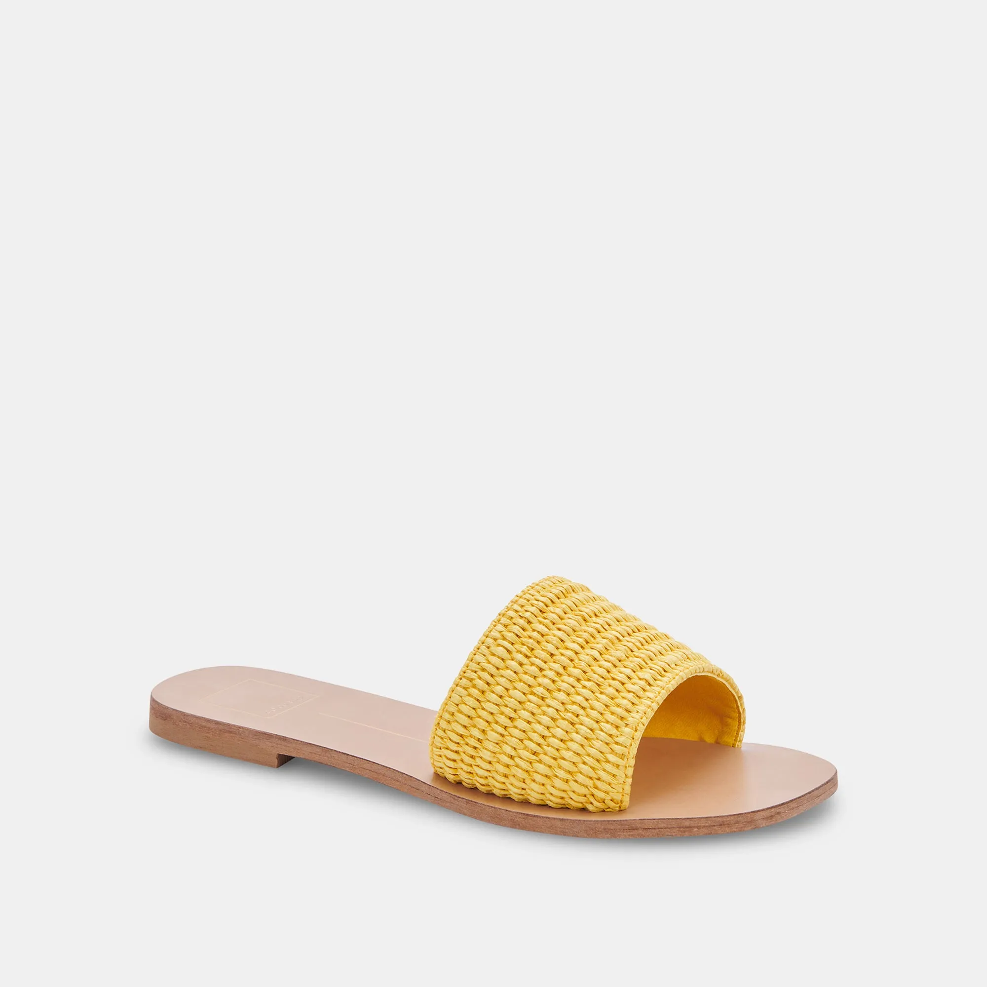 SANDALES BELLE EN RAFFIA JAUNE