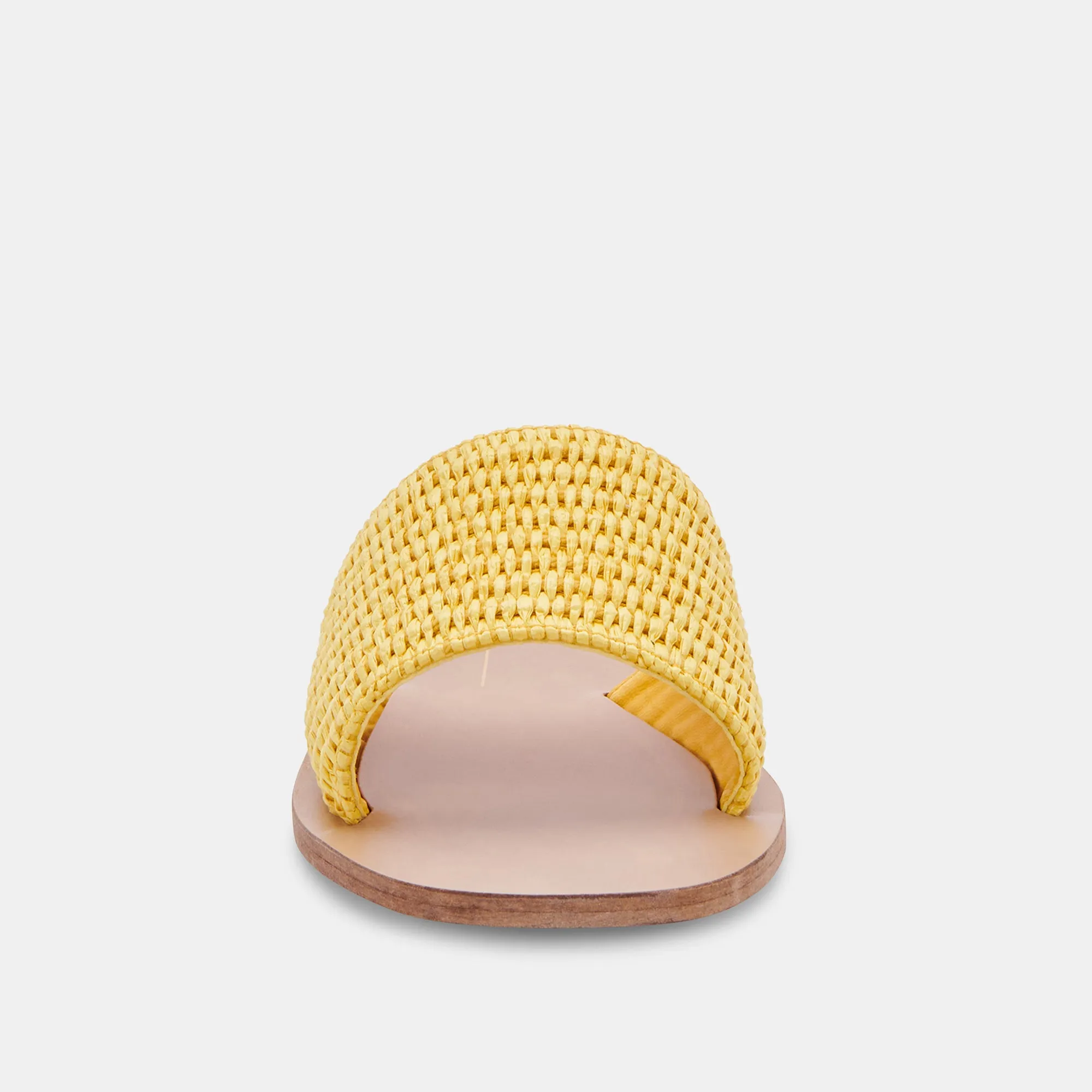 SANDALES BELLE EN RAFFIA JAUNE
