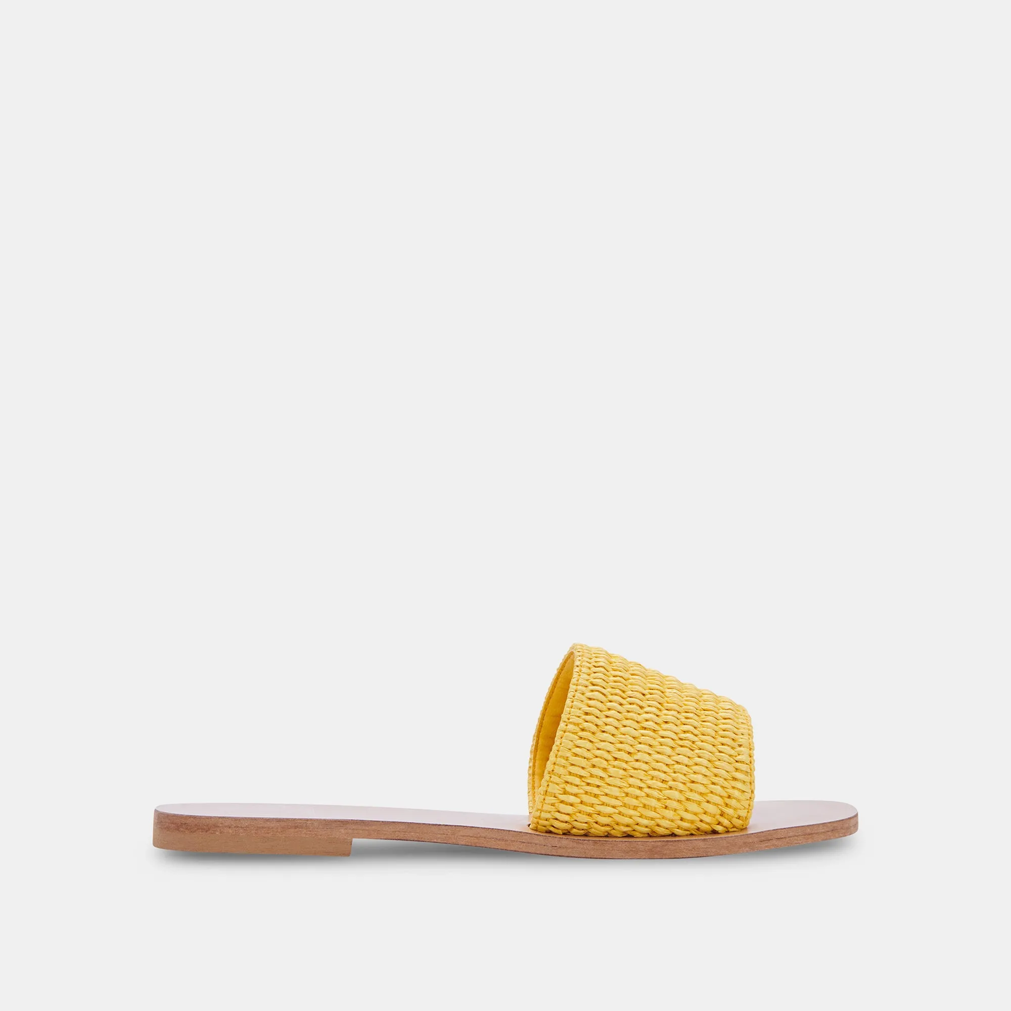 SANDALES BELLE EN RAFFIA JAUNE