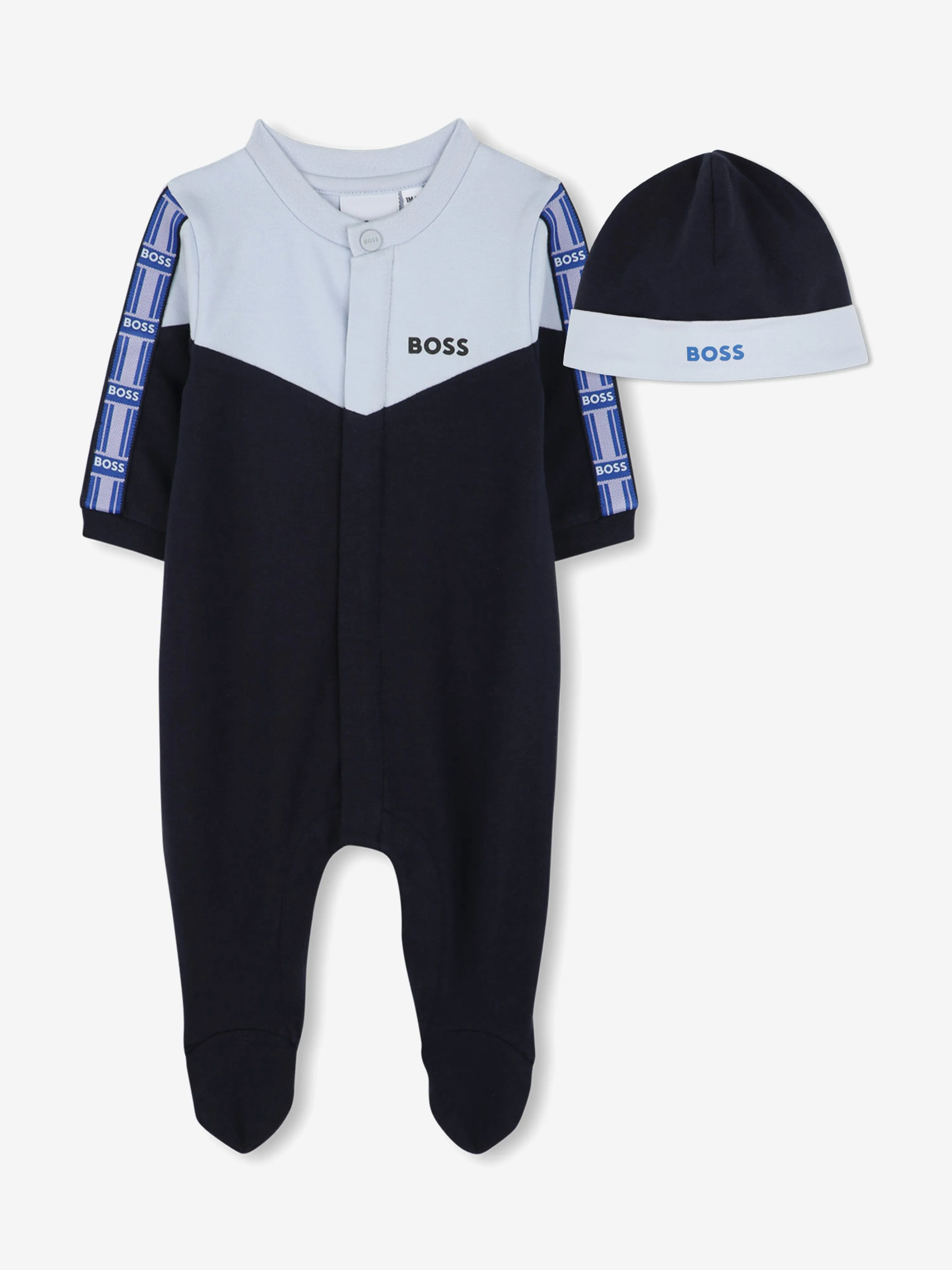 Ensemble de grenouillère BOSS Baby Boys en bleu marine