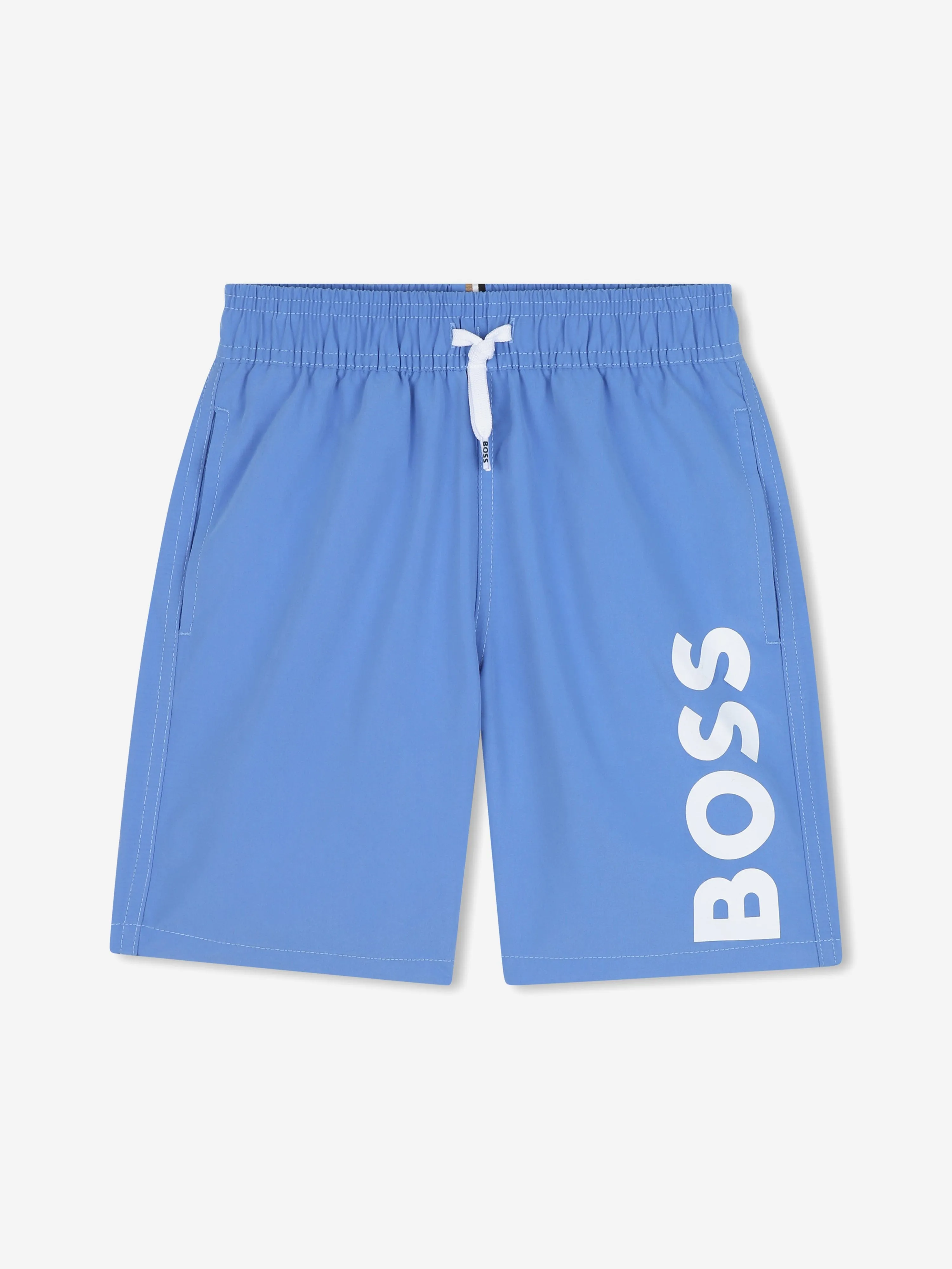 Short de bain imprimé logo BOSS Boys en marine
