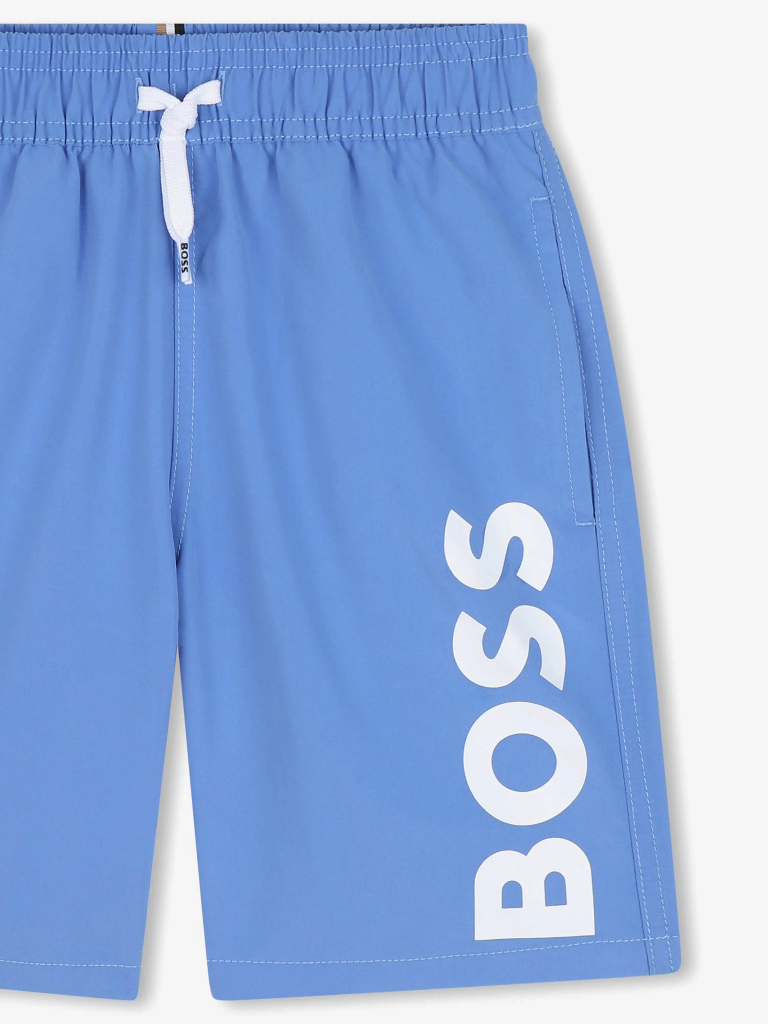 Short de bain imprimé logo BOSS Boys en marine