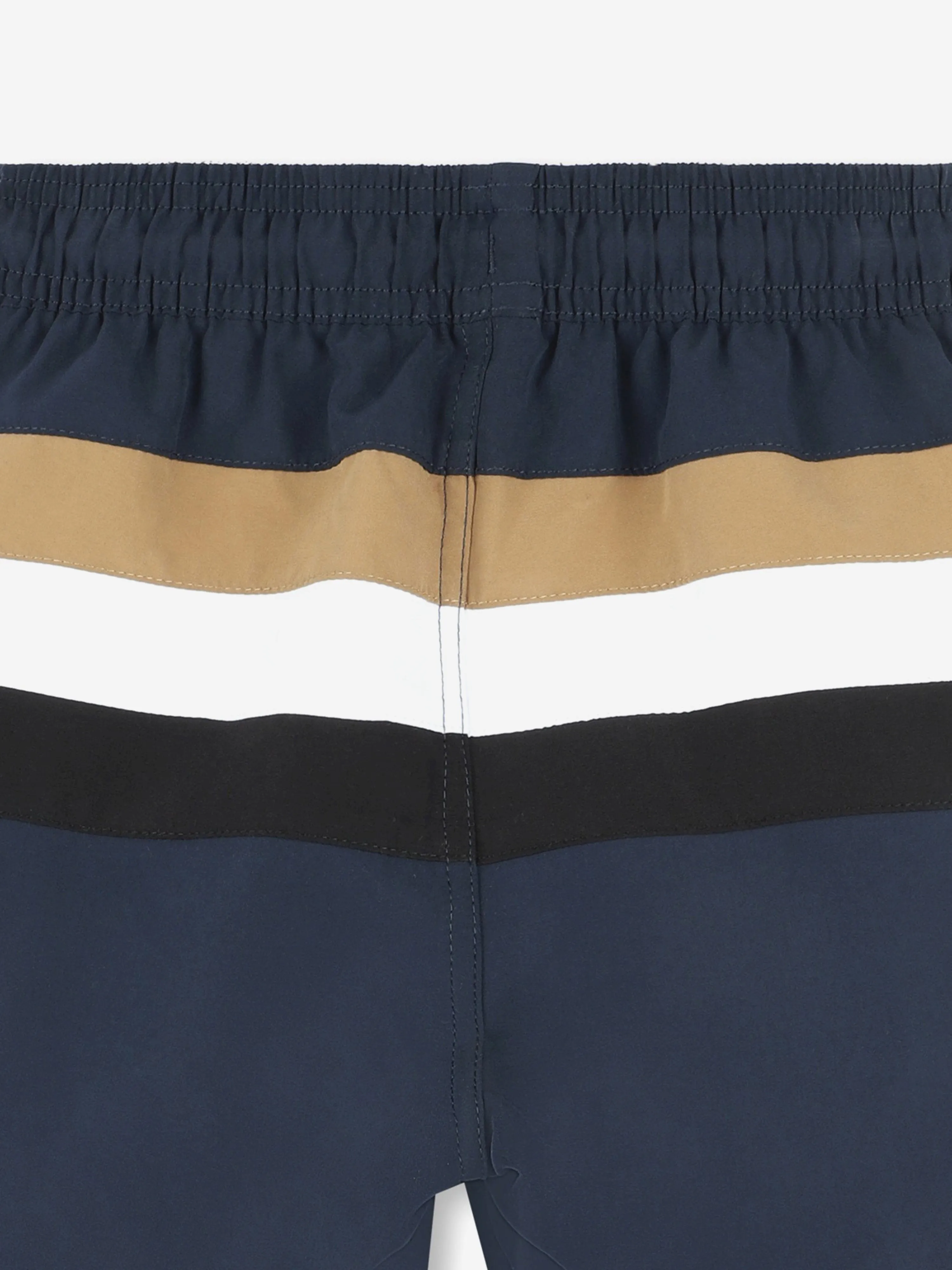 BOSS Boys Short de Bain Rayé en Marine
