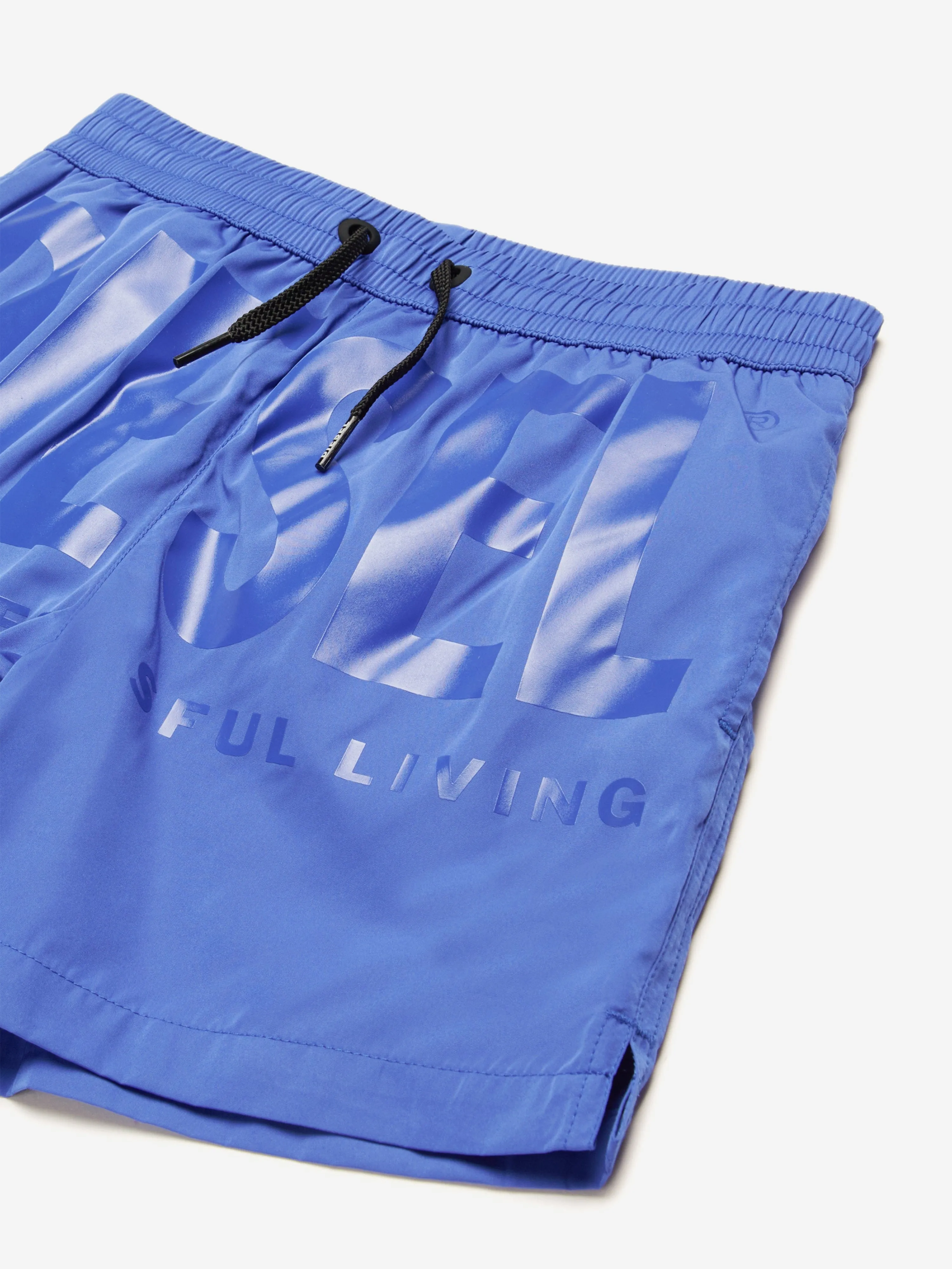 Short de bain pour garçon avec logo en bleu