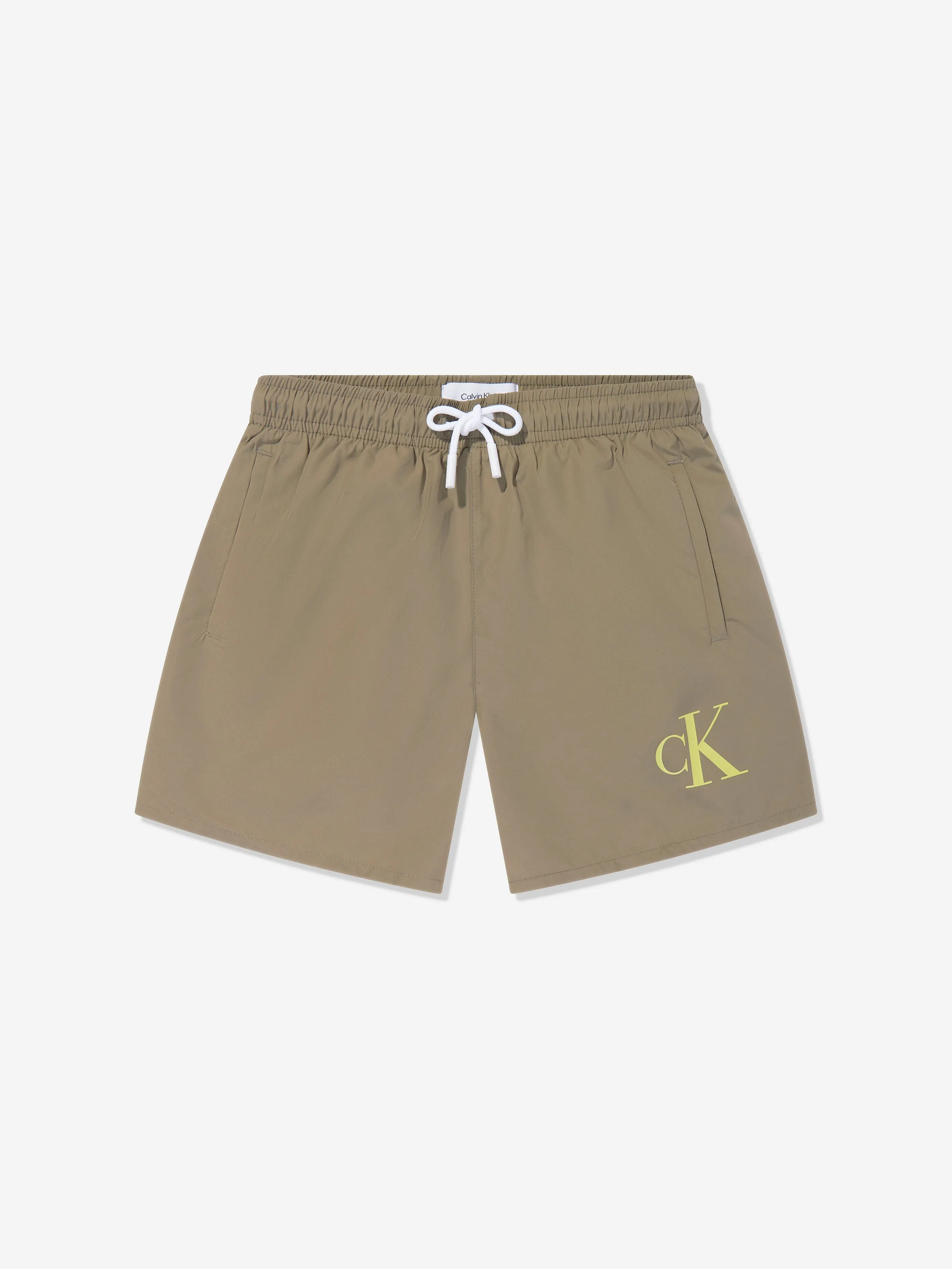 Short de bain à logo pour garçon en vert