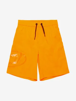Boys Oval D Logo Swim Shorts in Orange