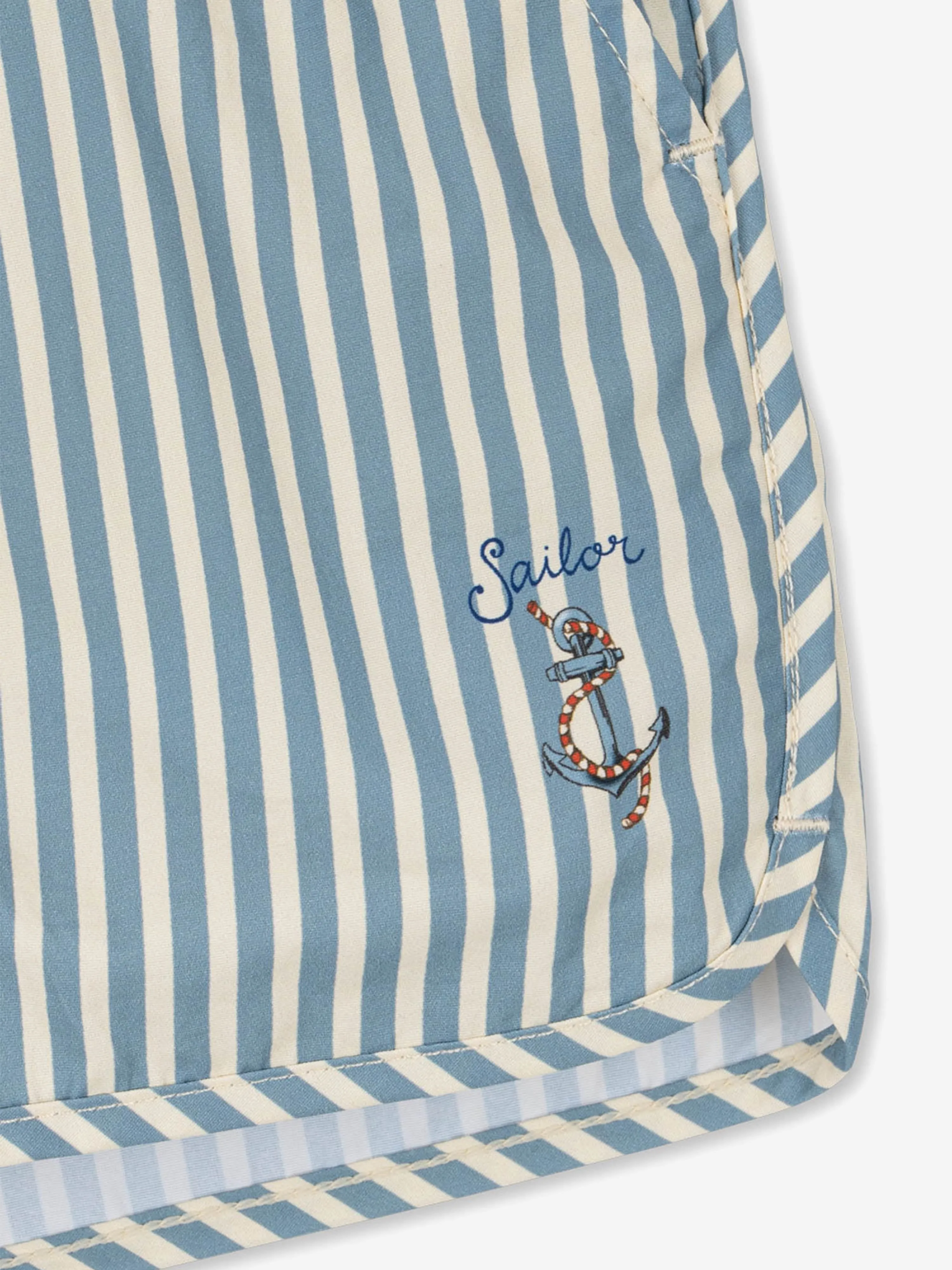 Short de Bain Rayé Marin Asnou pour Garçons en Bleu