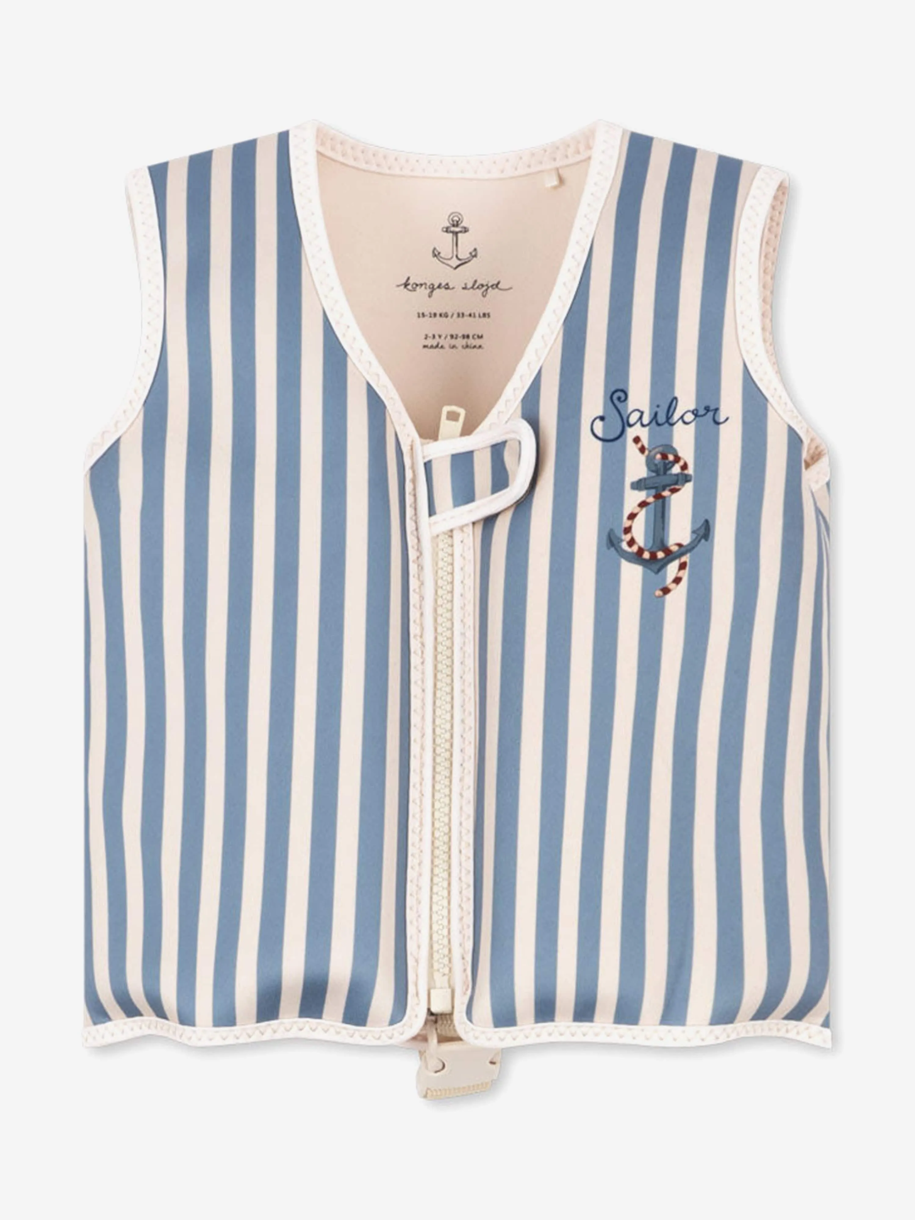 Gilet de natation rayé Ellis pour garçons en bleu