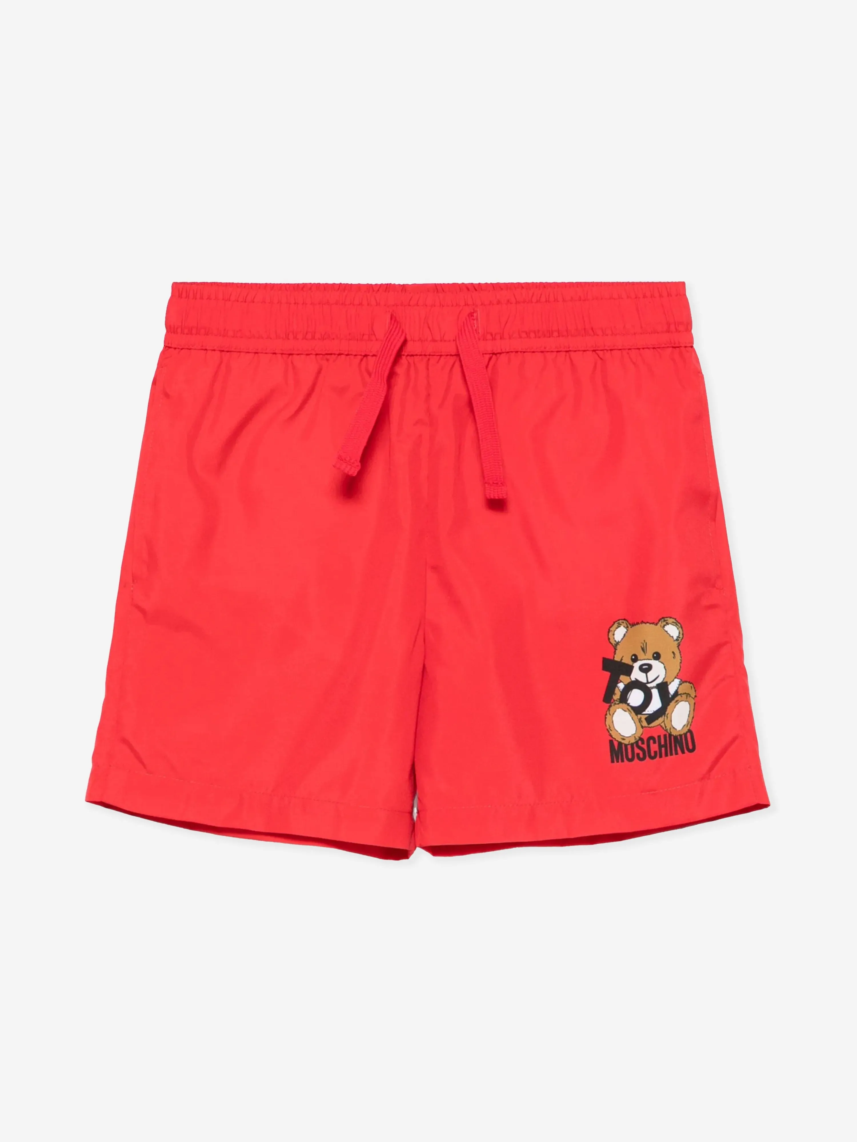 Maillot de bain short pour garçon avec logo ours en peluche rouge