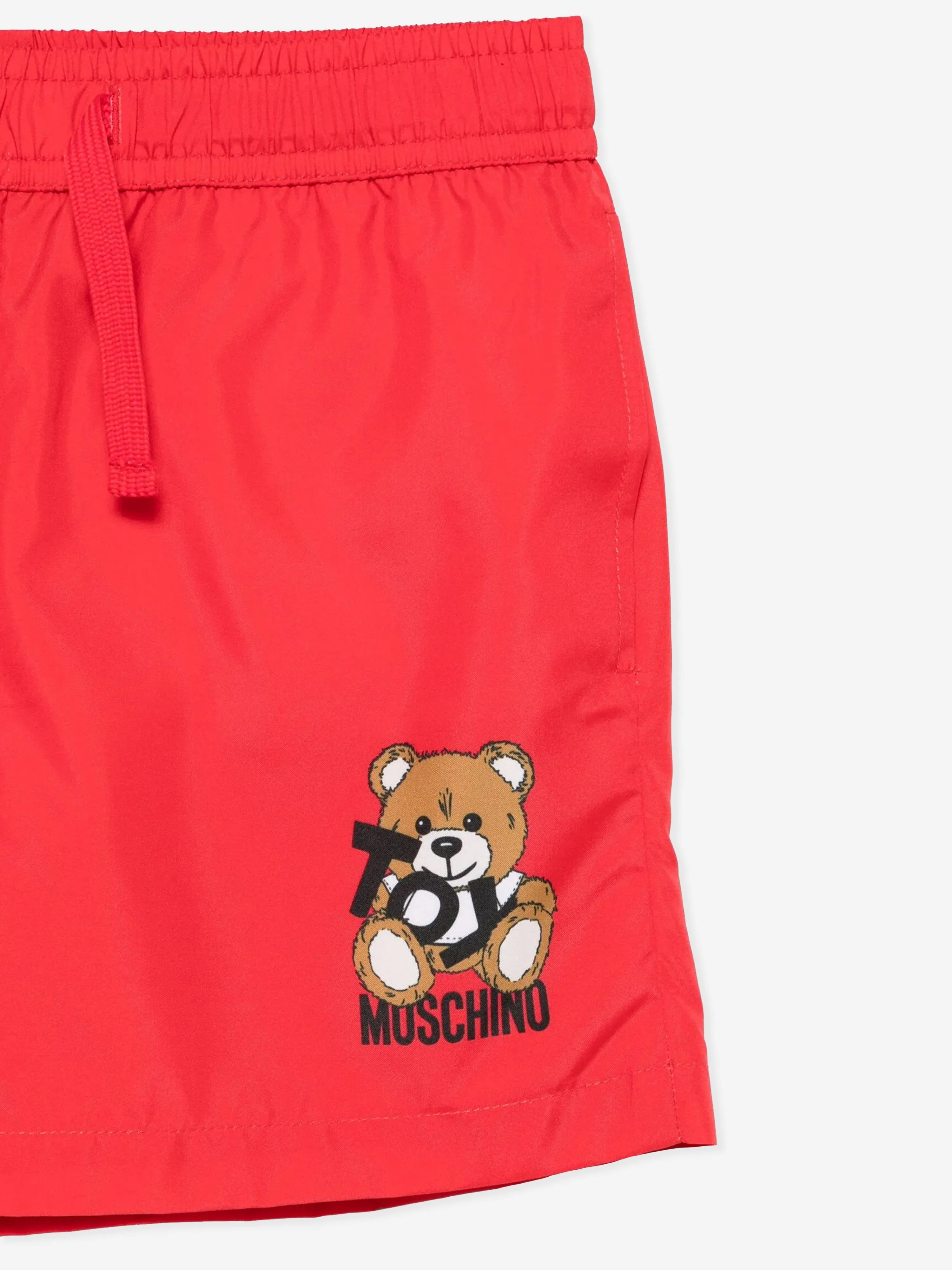 Maillot de bain short pour garçon avec logo ours en peluche rouge