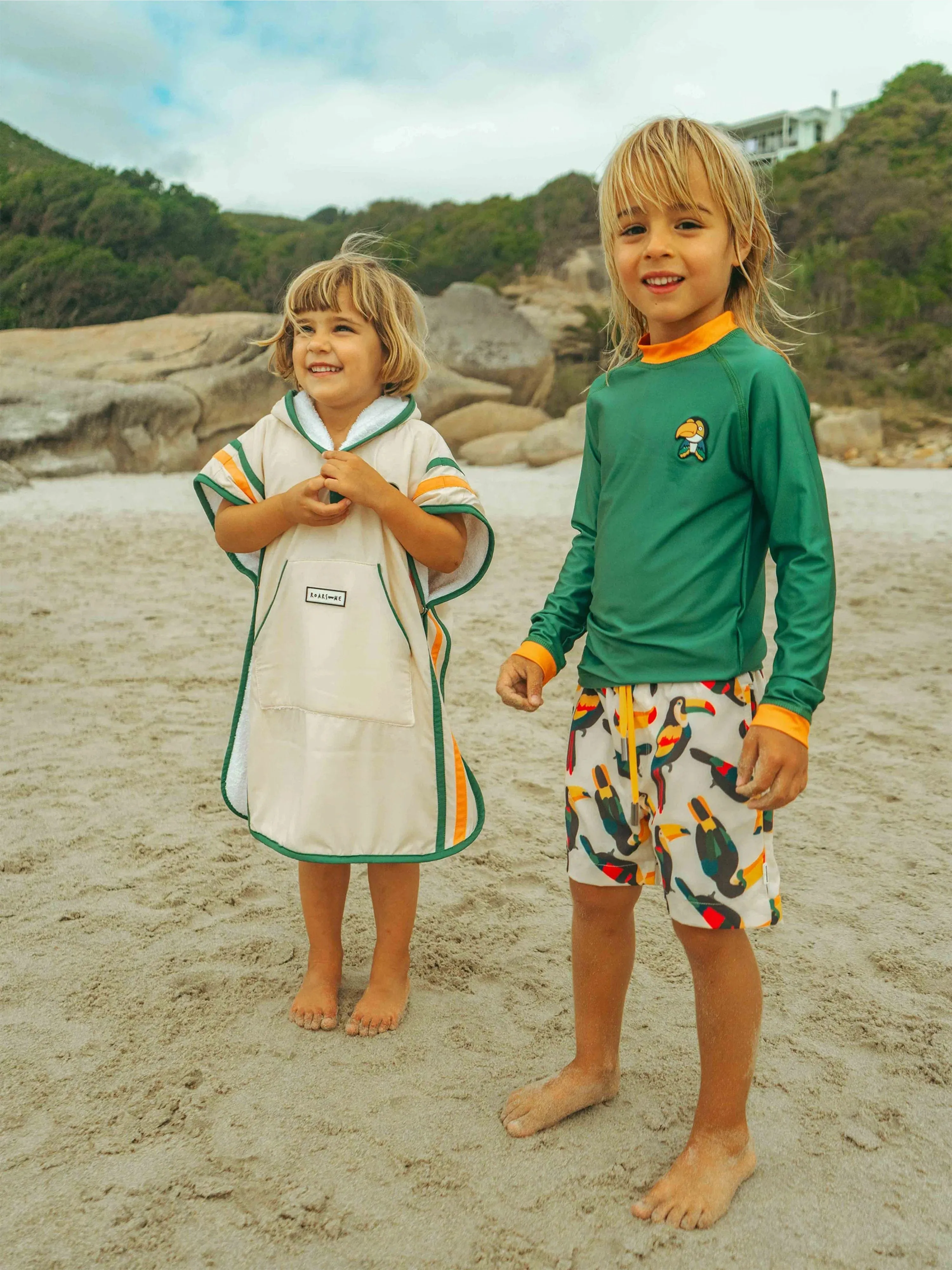 Maillot de bain Toucan pour garçons en beige (UPF50 )