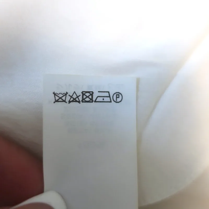 Brunello Cucinelli Blouse à épaulettes Monili en mousseline de soie blanche Taille Moyenne