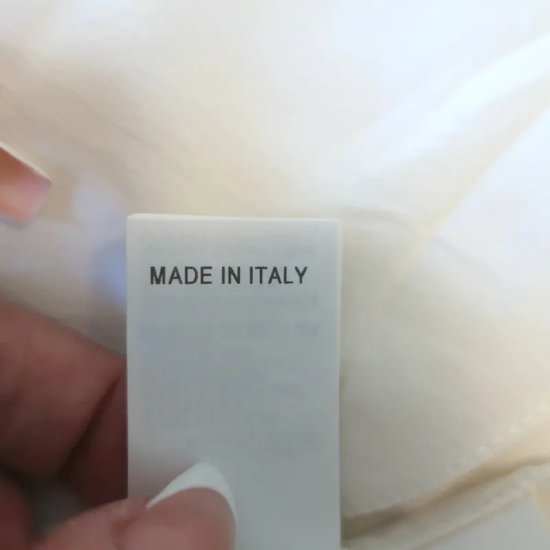 Brunello Cucinelli Blouse à épaulettes Monili en mousseline de soie blanche Taille Moyenne