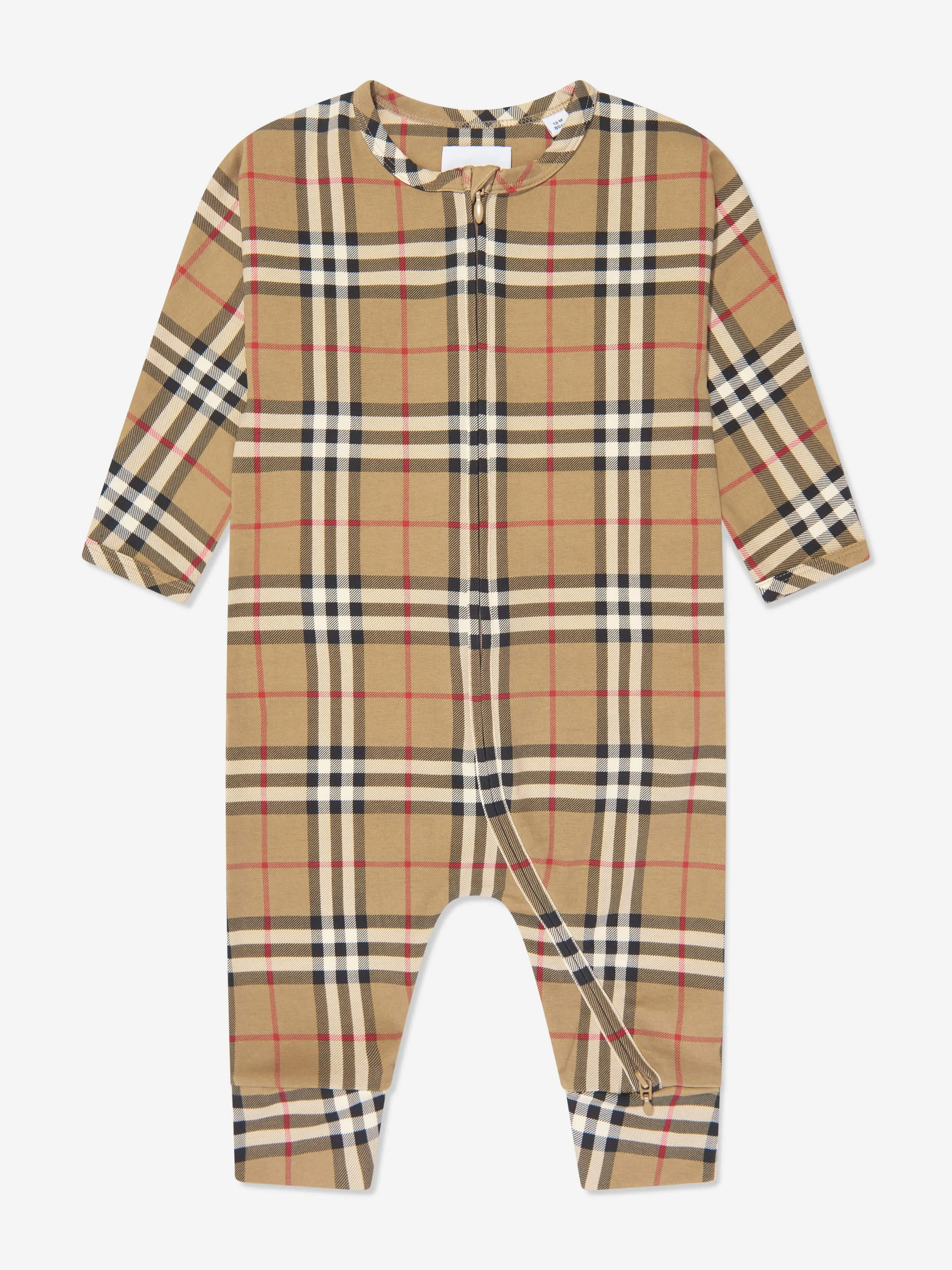 Ensemble Combinaison Bébé Claude Burberry en Vichy Beige Archive