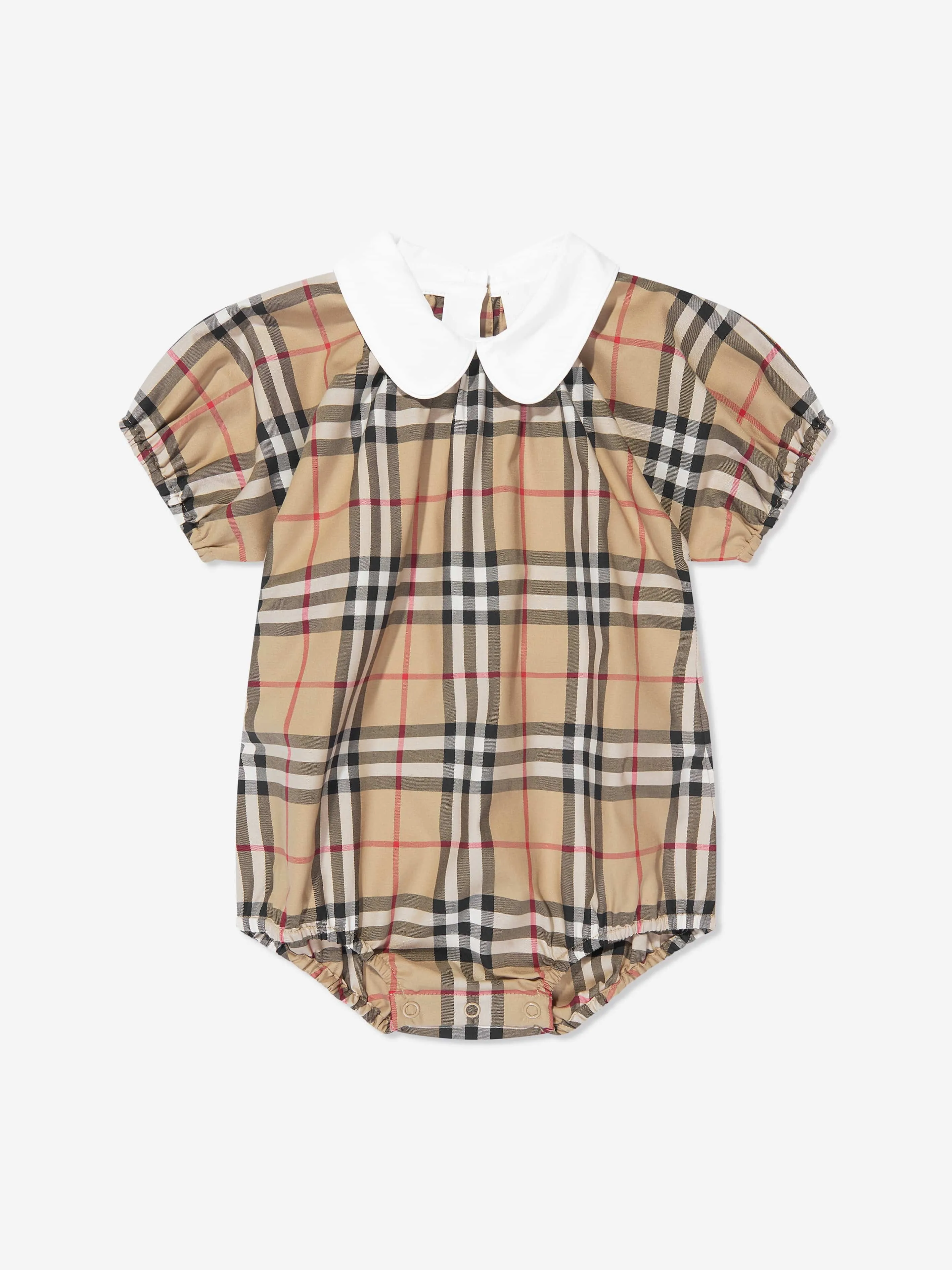 Burberry Baby Combinaison Odessa en Vichy Beige Archive