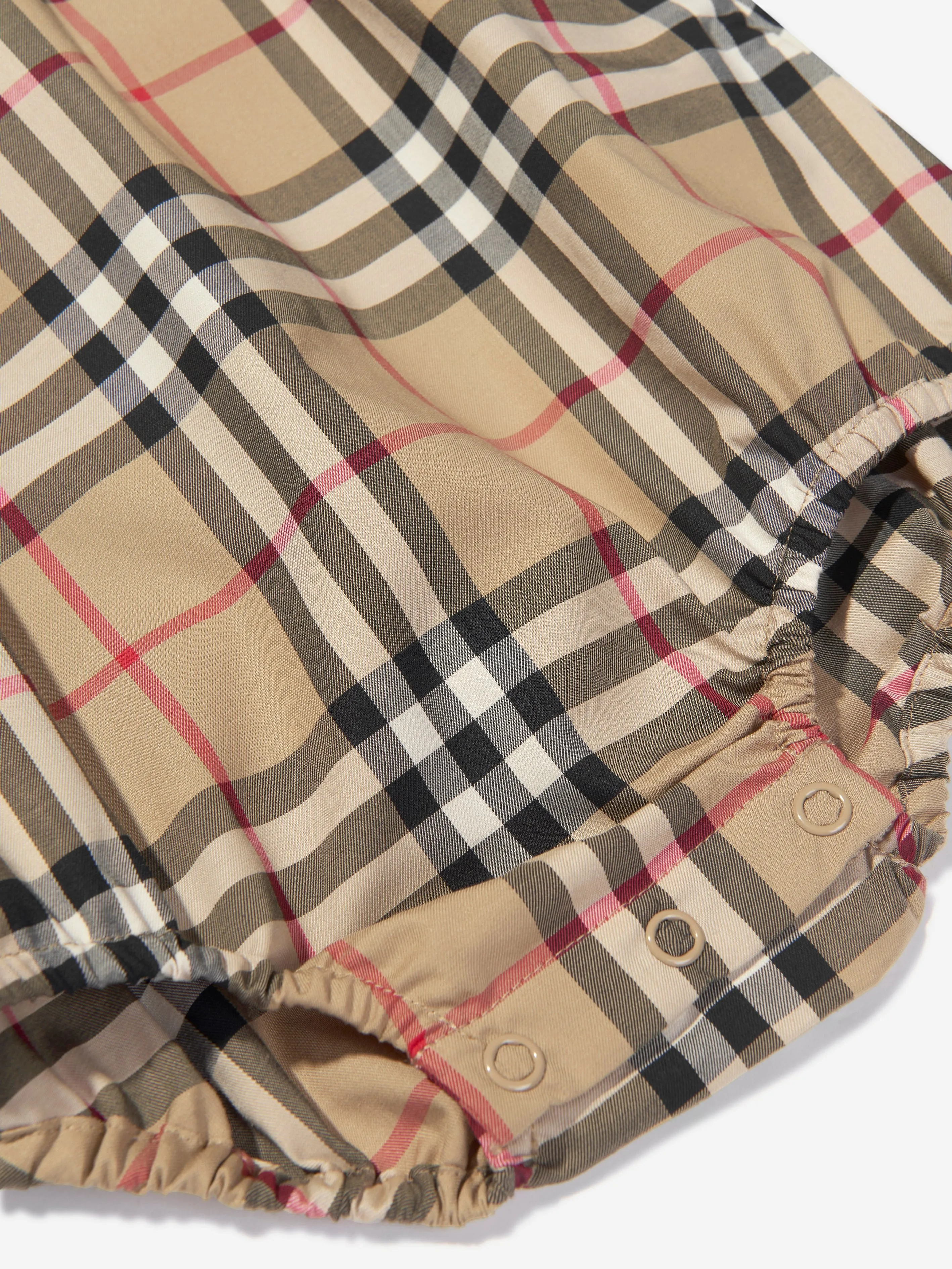 Burberry Baby Combinaison Odessa en Vichy Beige Archive