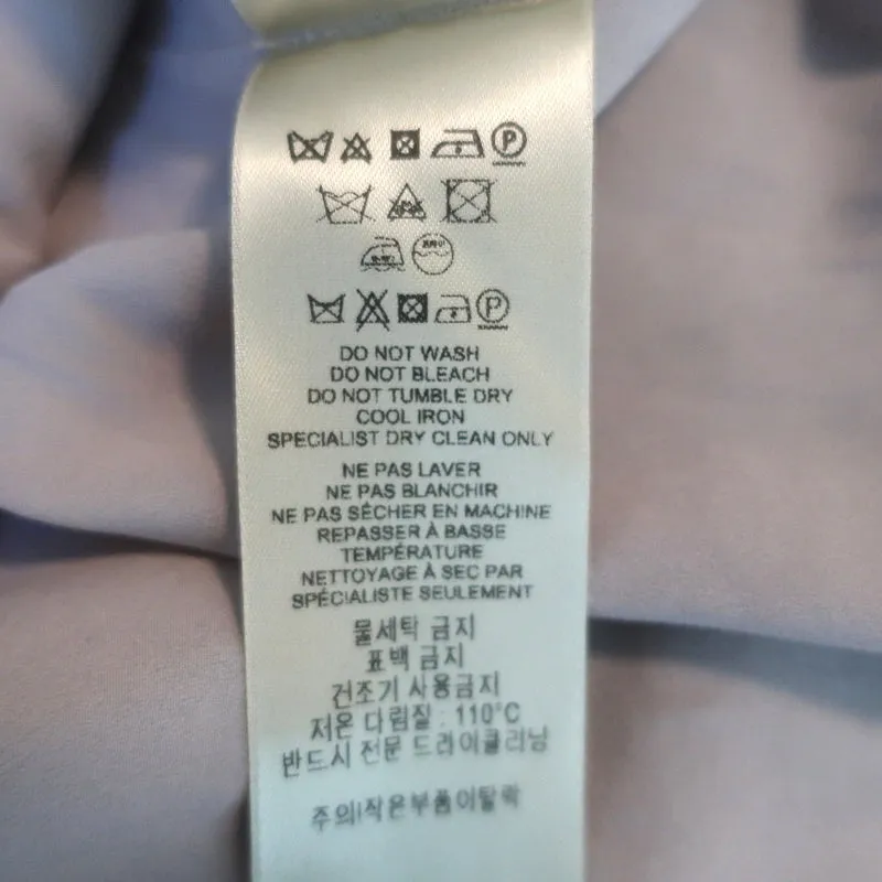 Burberry Blouse en Dentelle Française Gris Mélange de Coton Taille US 4 Manches Courtes