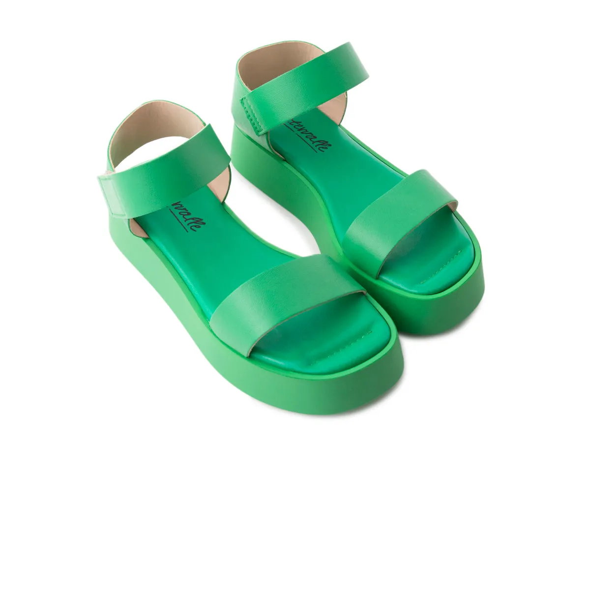 Cuir vert bouton d'or