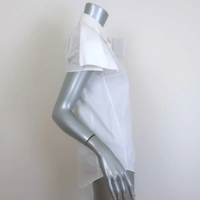 Chemise Carven à boutons blanc en coton taille 38 manches courtes