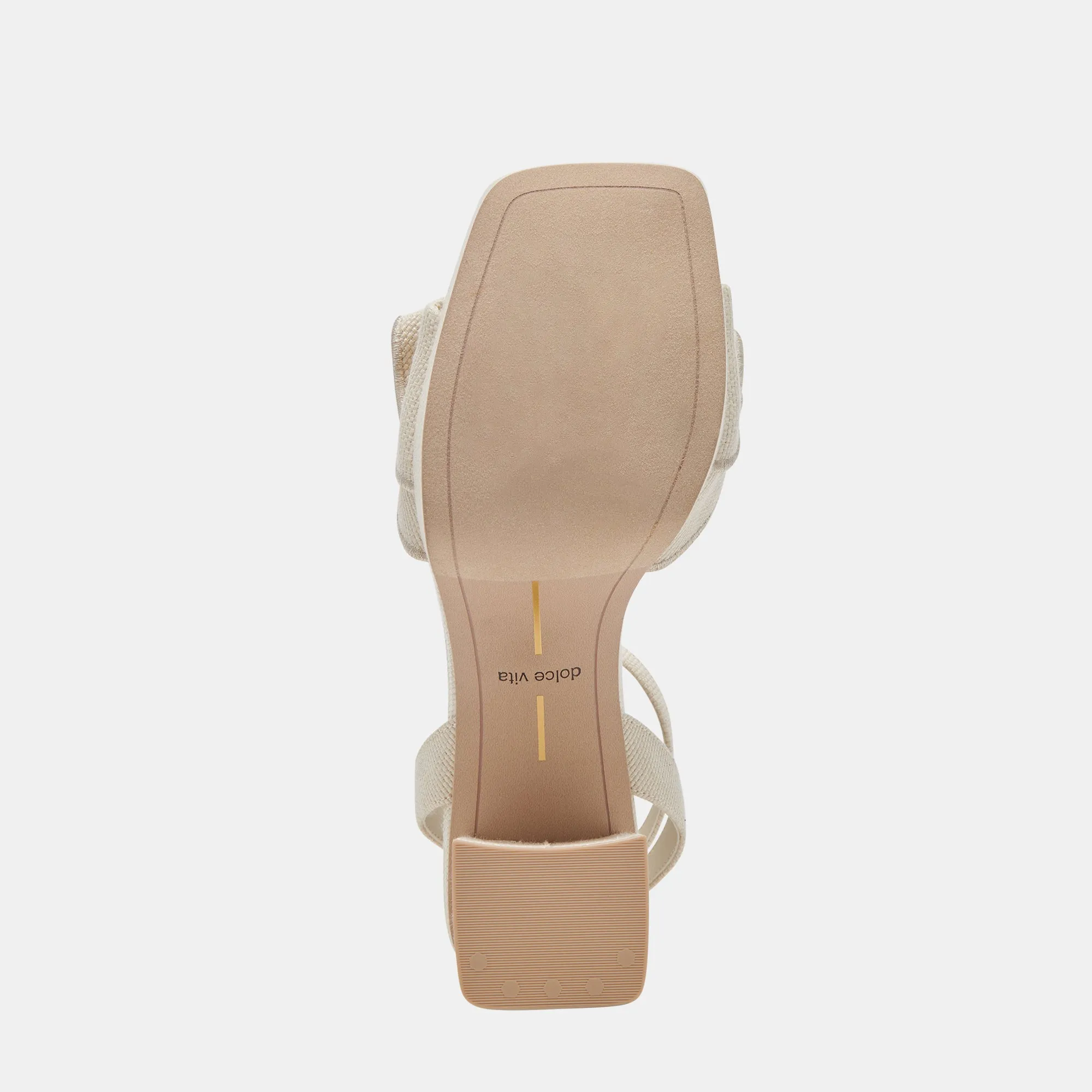 CHEER HEELS IVOIRE RAFFIA