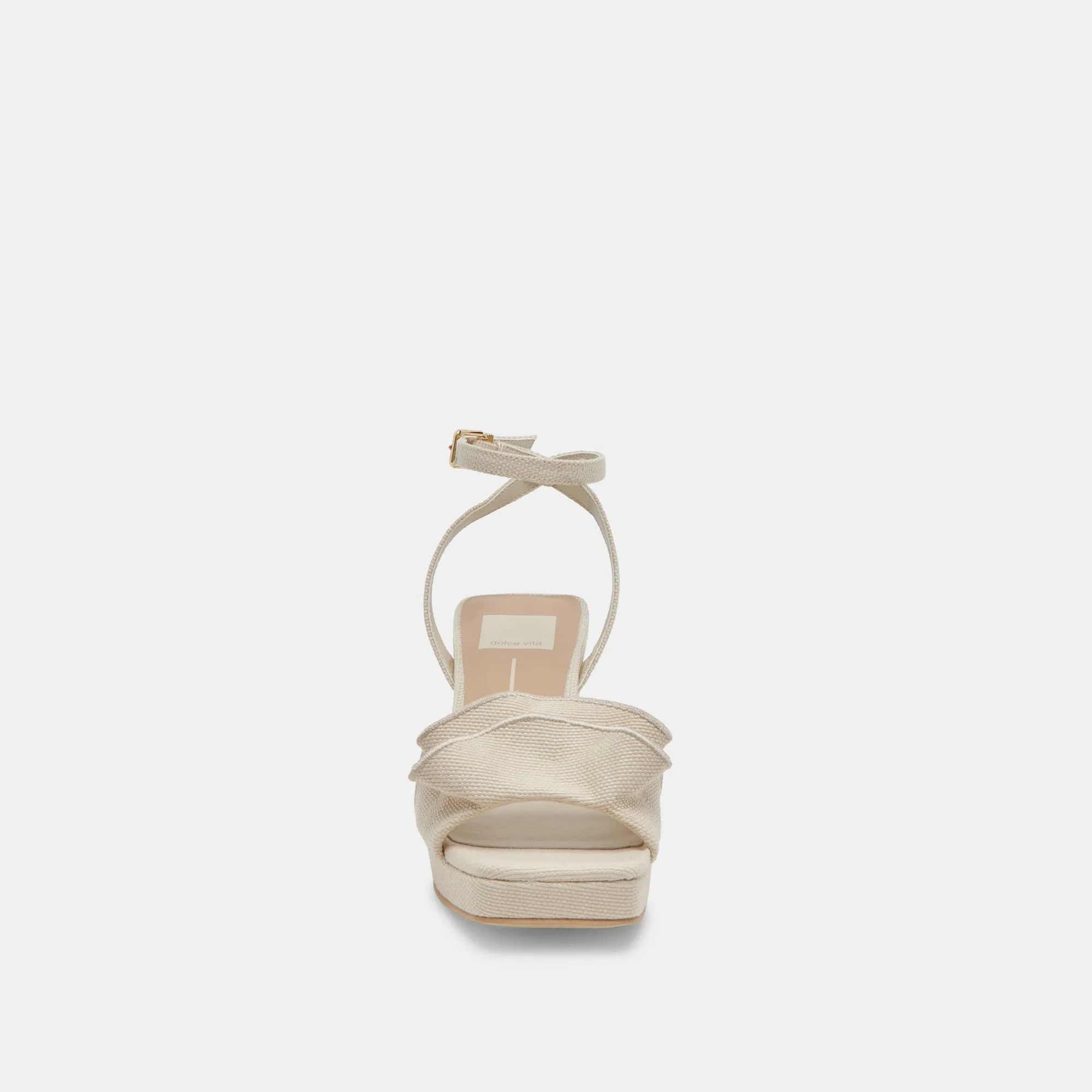 CHEER HEELS IVOIRE RAFFIA