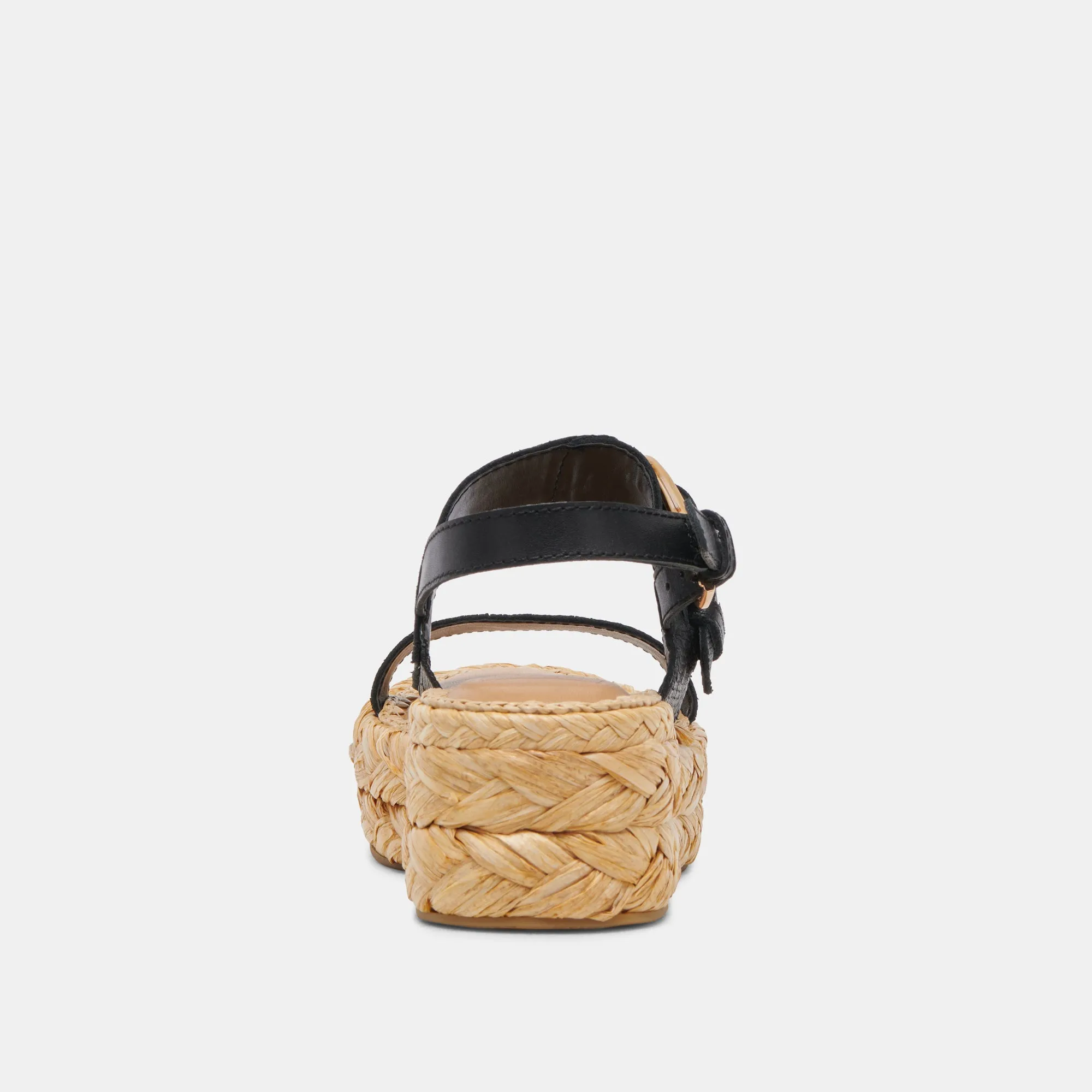 CHERA SANDALES CUIR GRAVÉ ONYX