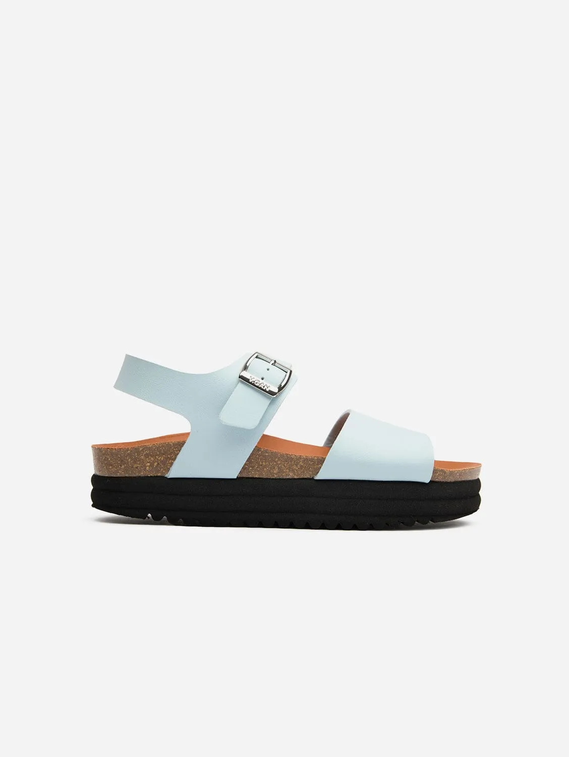 Sandales plates véganes pour femmes Clove | Bleu clair
