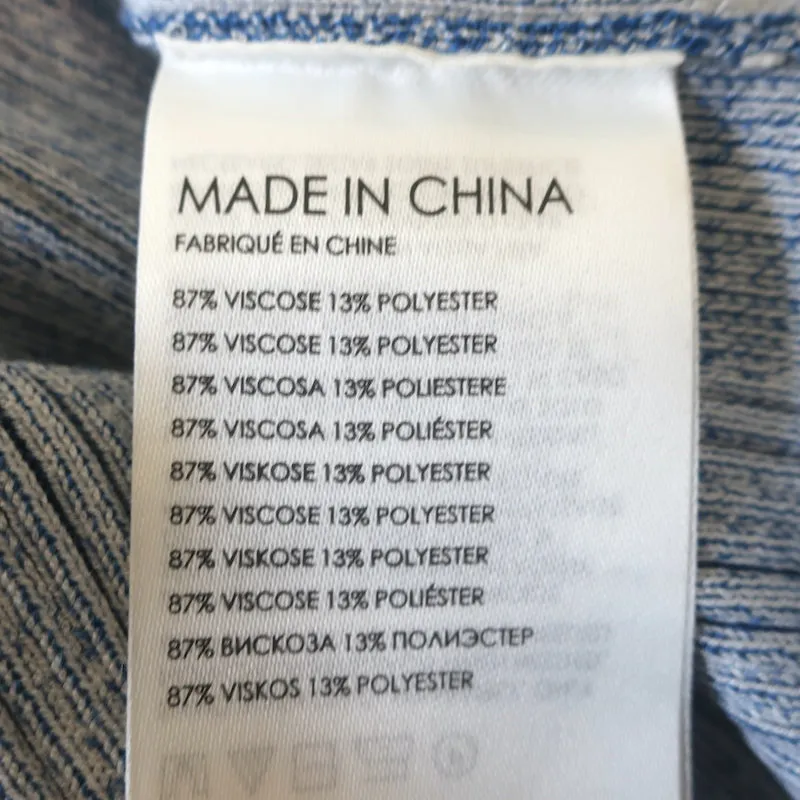 Club Monaco Débardeur à rayures col carré Seraphine Bleu Taille Très Petit NEUF
