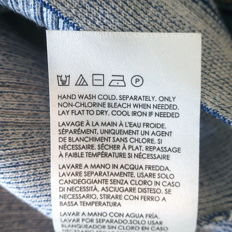 Club Monaco Débardeur à rayures col carré Seraphine Bleu Taille Très Petit NEUF
