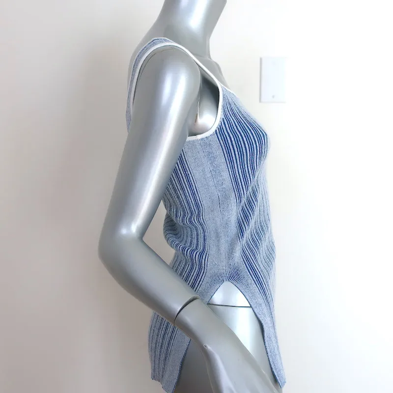 Club Monaco Débardeur à rayures col carré Seraphine Bleu Taille Très Petit NEUF