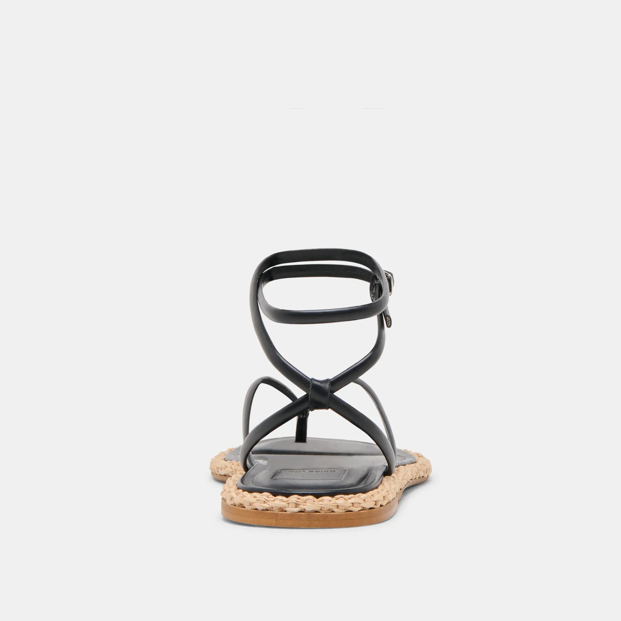 SANDALES COVE EN CUIR NOIR